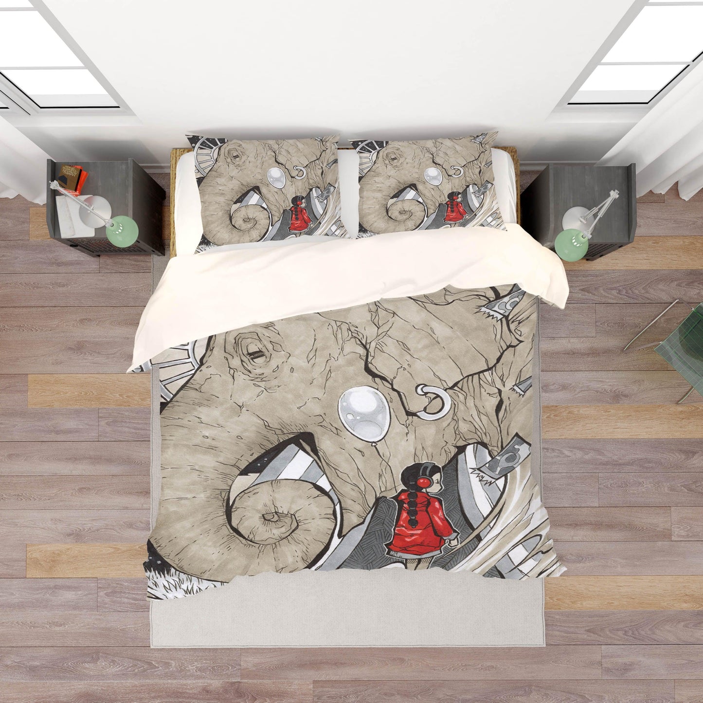 3D Cartoon Elephant Quilt Cover Set Bedding Set Pillowcases 39