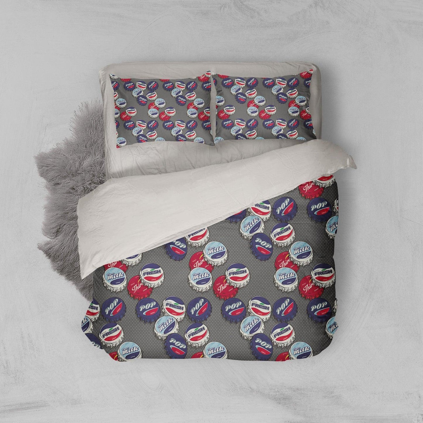 3D Bottle Cap Quilt Cover Set Bedding Set Pillowcases 101