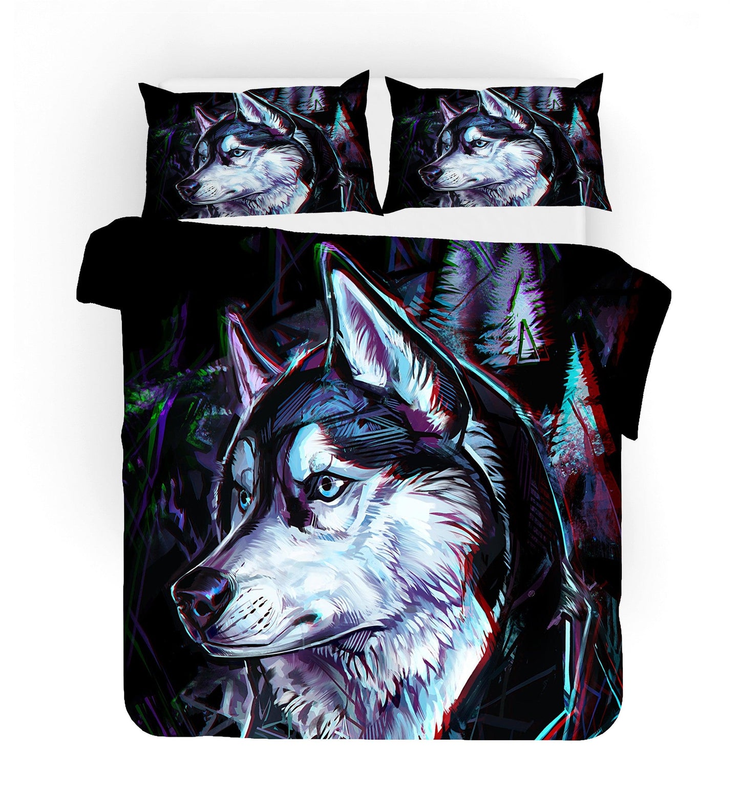 3D Black Wolf Quilt Cover Set Bedding Set Pillowcases 26