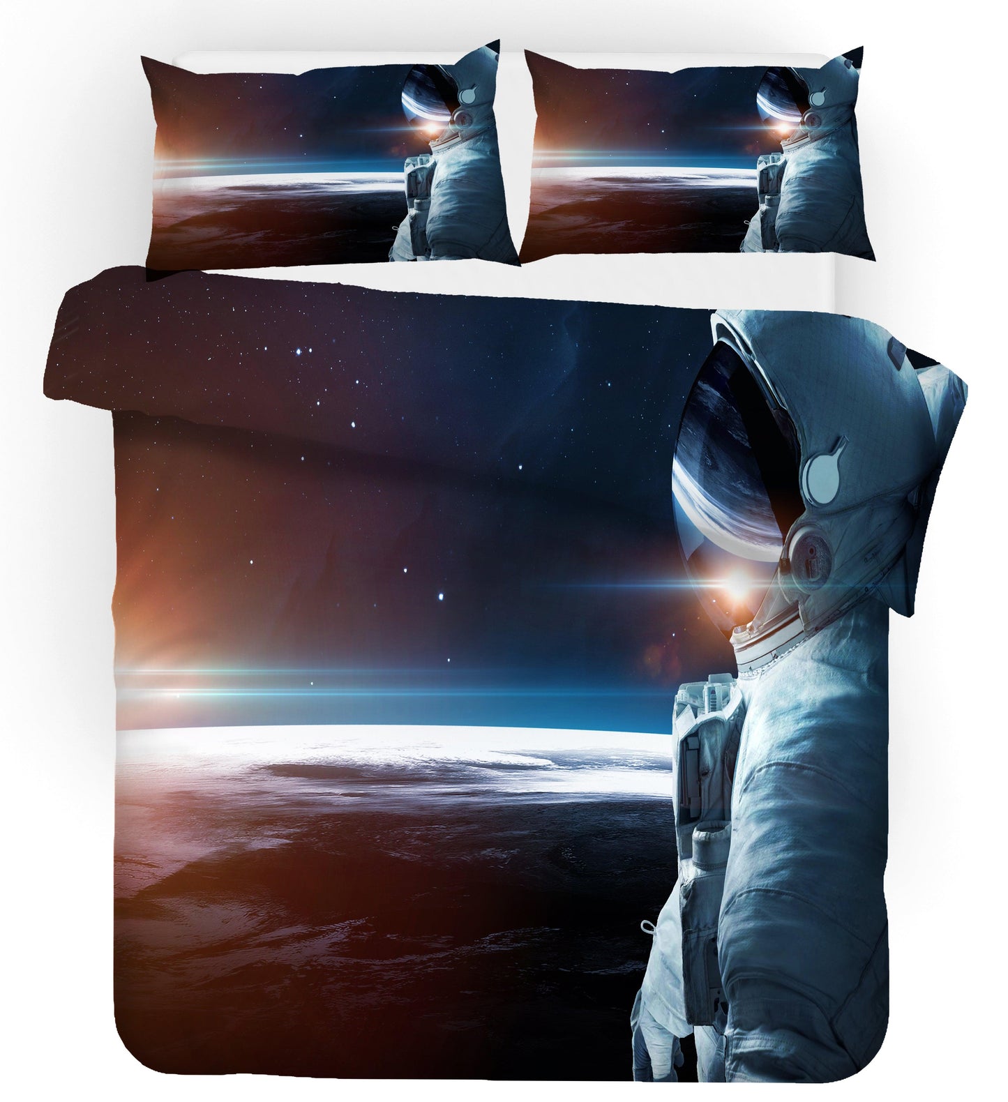 3D Astronaut Universe Space Quilt Cover Set Bedding Set Pillowcases 54