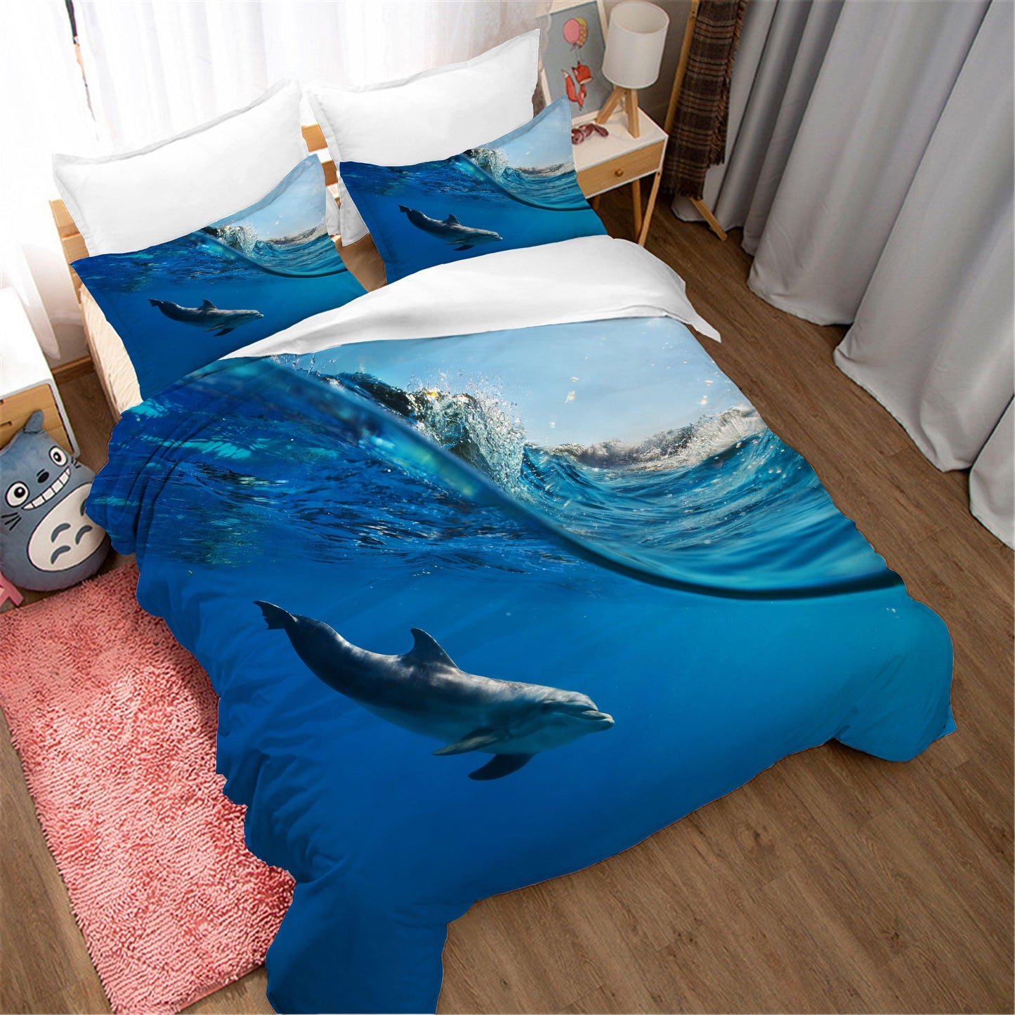 3D Blue Sea Animal Dolphin Quilt Cover Set Bedding Set Duvet Cover Pillowcases 29