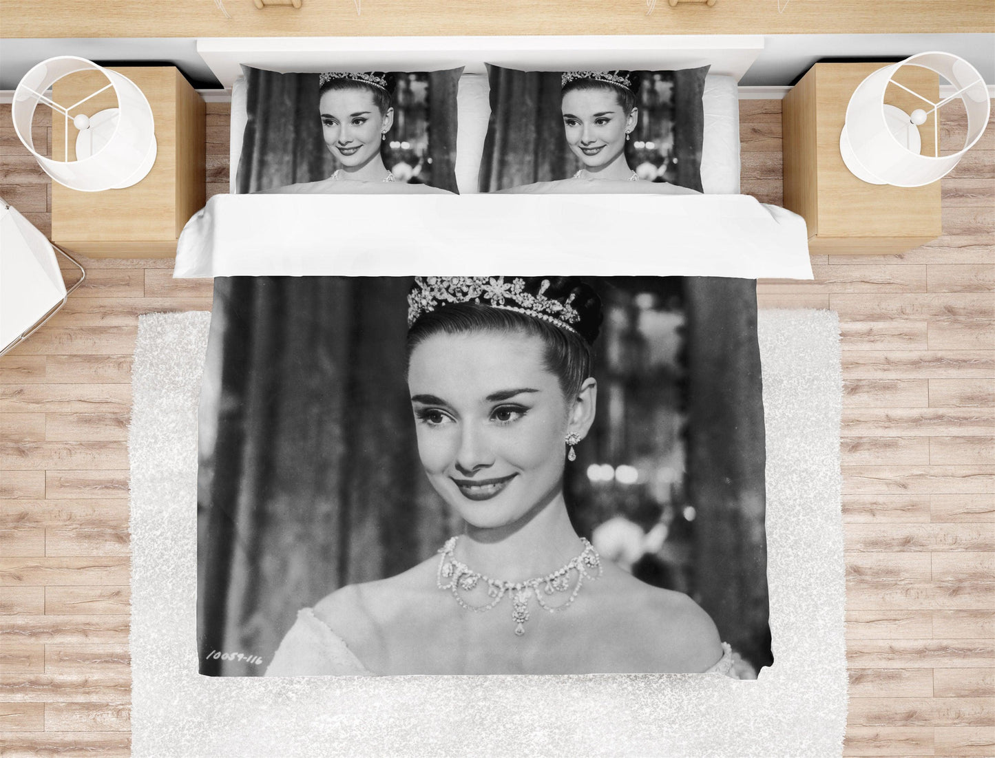3D Black White Audrey Hepburn Quilt Cover Set Bedding Set Duvet Cover Pillowcases SF26