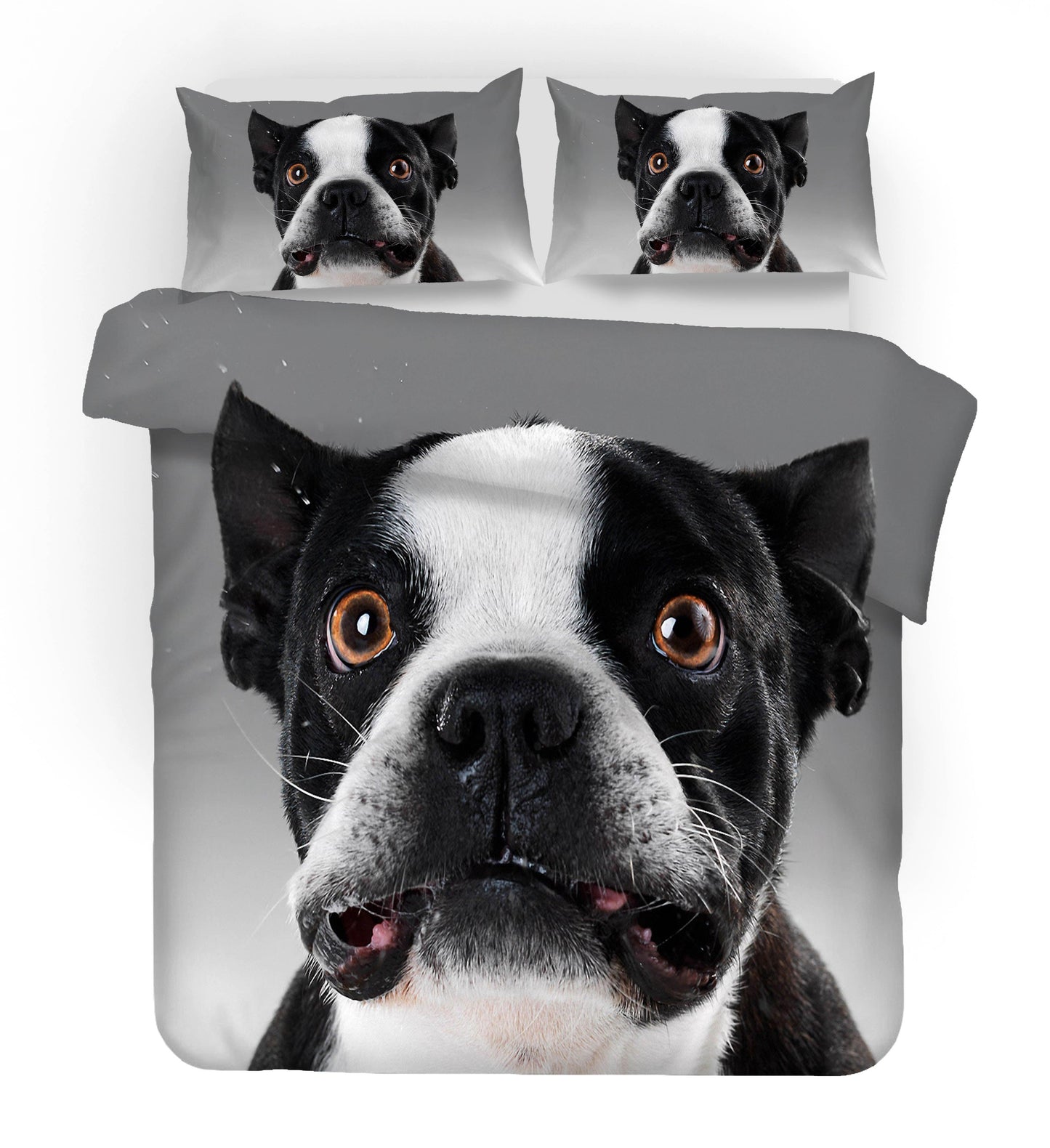 3D Black White Dog Quilt Cover Set Bedding Set Pillowcases 190