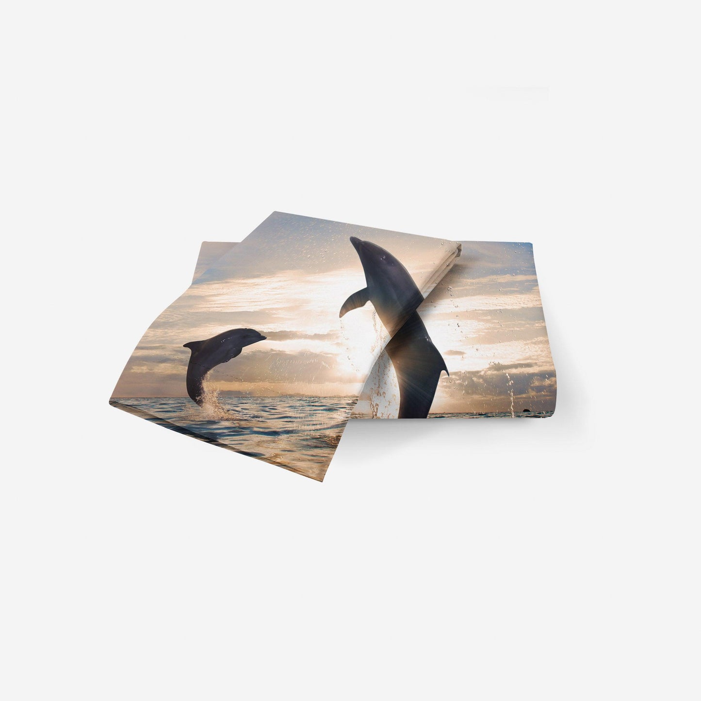 3D Animal Dolphin Sunset Sky Sea Quilt Cover Set Bedding Set Duvet Cover Pillowcases 36