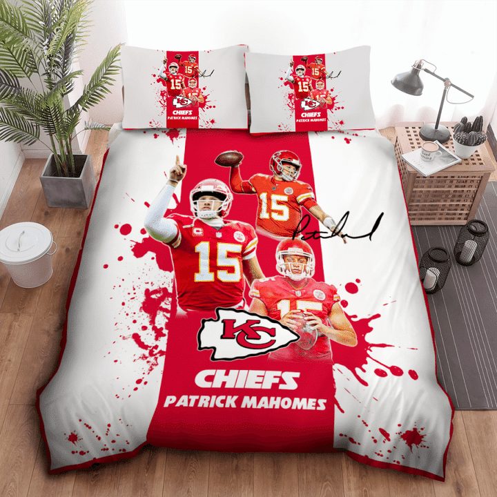 NFL Kansas City Chiefs Patrick Mahomes 15 Bedding Set