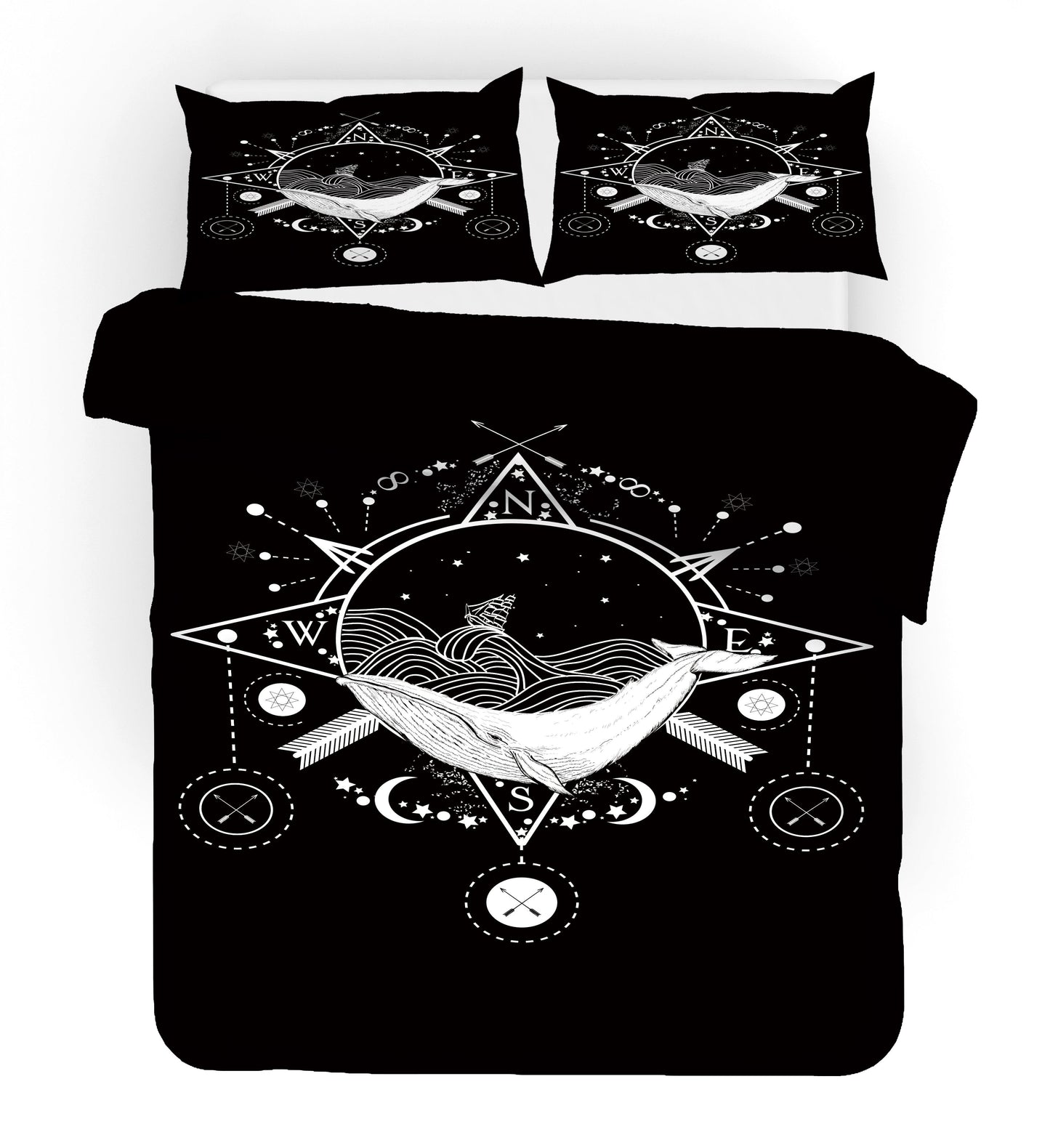 3D Black Planet Moon Quilt Cover Set Bedding Set Duvet Cover Pillowcases SF113