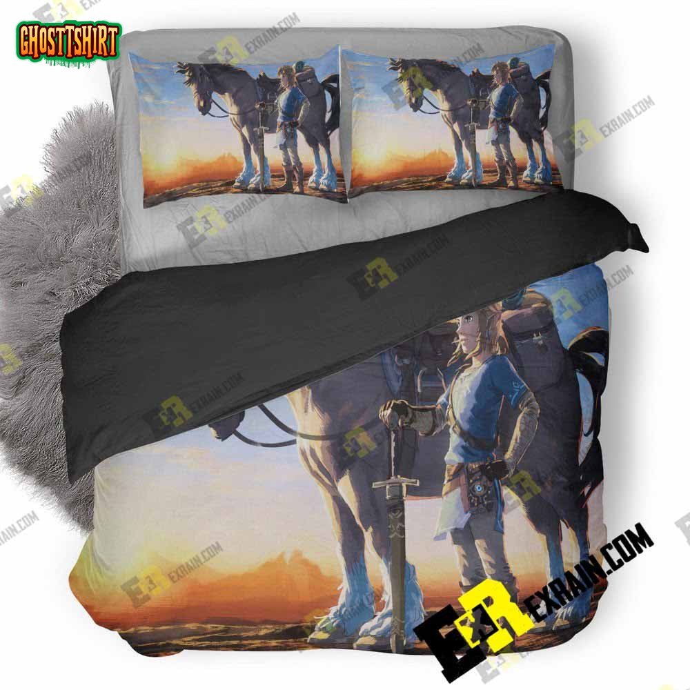 1 Year Anniversary The Legend Of Zelda Breath Of The Wild Rl3D Customized Duvet Cover Bedding Set