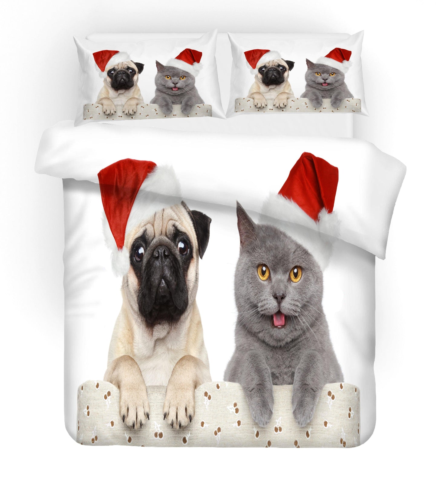 3D Animal Christmas Quilt Cover Set Bedding Set Duvet Cover Pillowcases WJ 1650