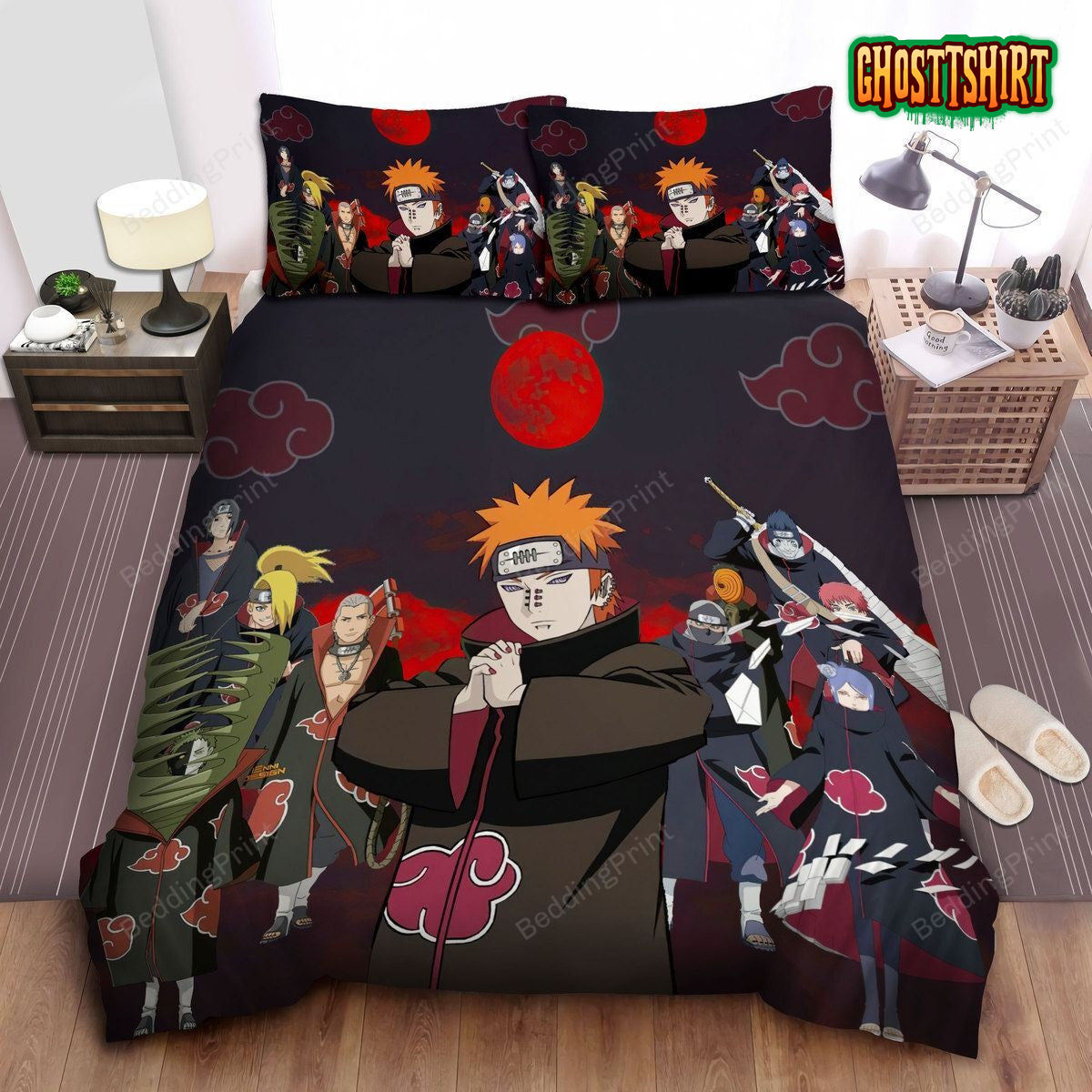 10 Members Of Akatsuki Bed Sheets Duvet Cover Bedding Set