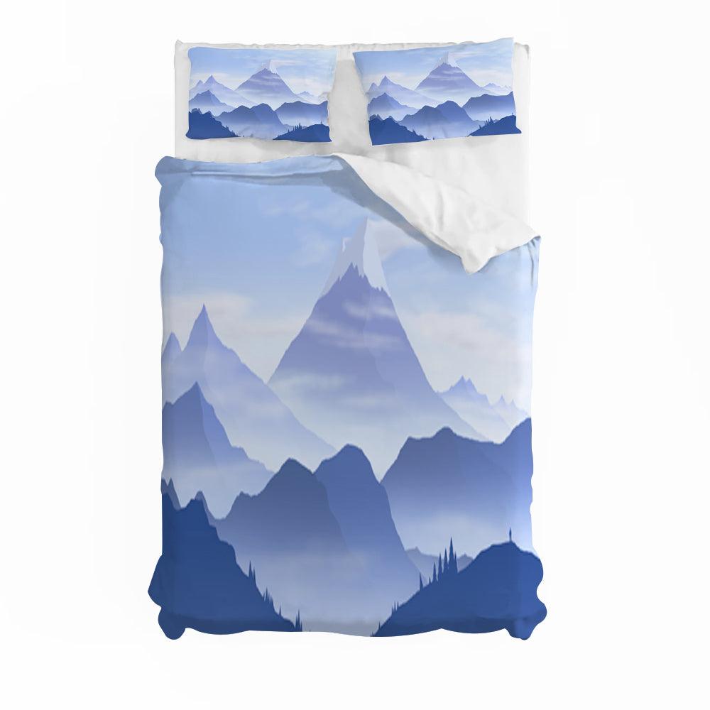 3D Blue Forest Mountain Nature Landscape Quilt Cover Set Bedding Set Duvet Cover Pillowcases 34