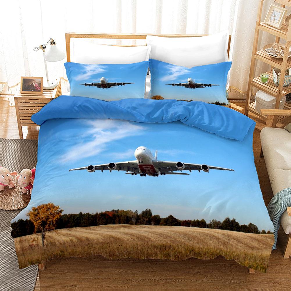 3D Airplane Blue Sky Quilt Cover Set Bedding Set Pillowcases 244