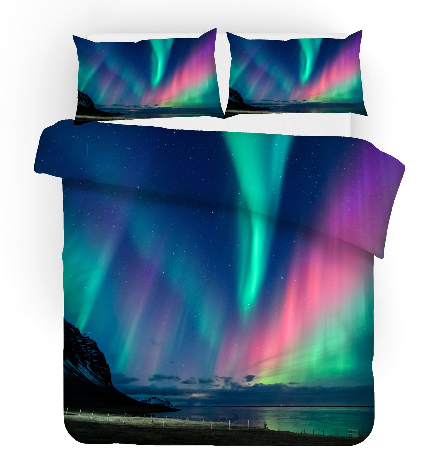 3D Aurora Sky Quilt Cover Set Bedding Set Duvet Cover Pillowcases SF27