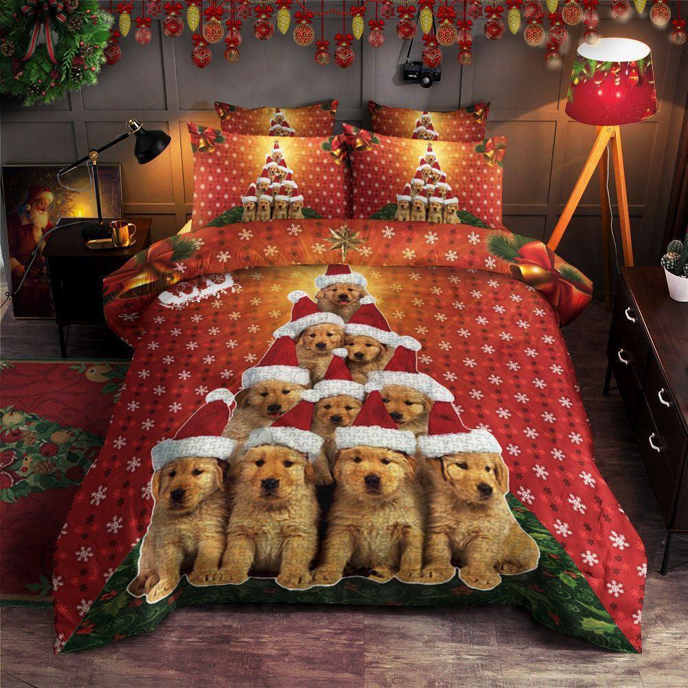 Personalized 3-piece Duvet Cover Bedding Set Christmas Day Dog AA0711017T Bedding Sets