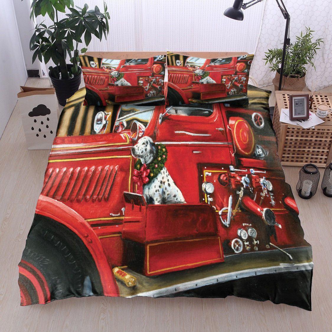 Personalized 3-piece Duvet Cover Bedding Set Car Christmas Dog VD15100038B Bedding Sets