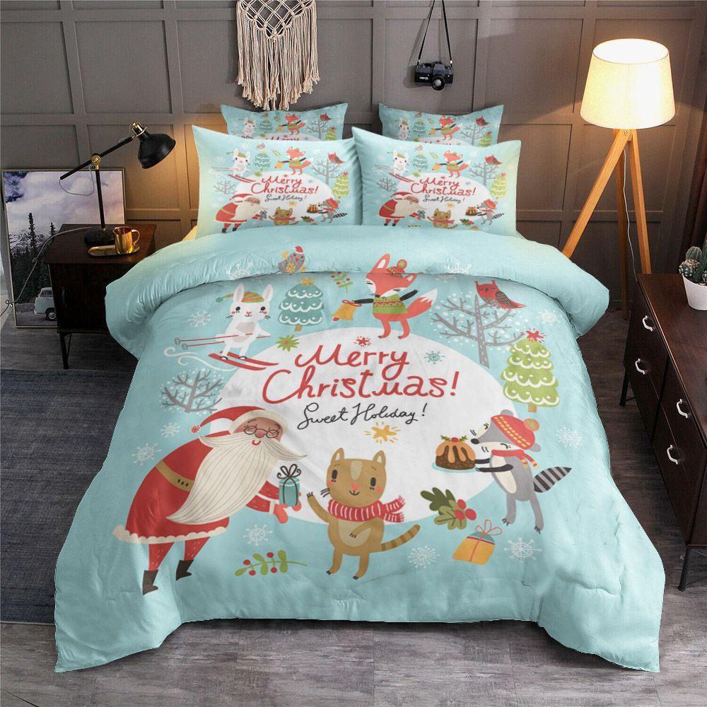 Personalized 3-piece Duvet Cover Bedding Set Christmas NT1601081B Bedding Sets