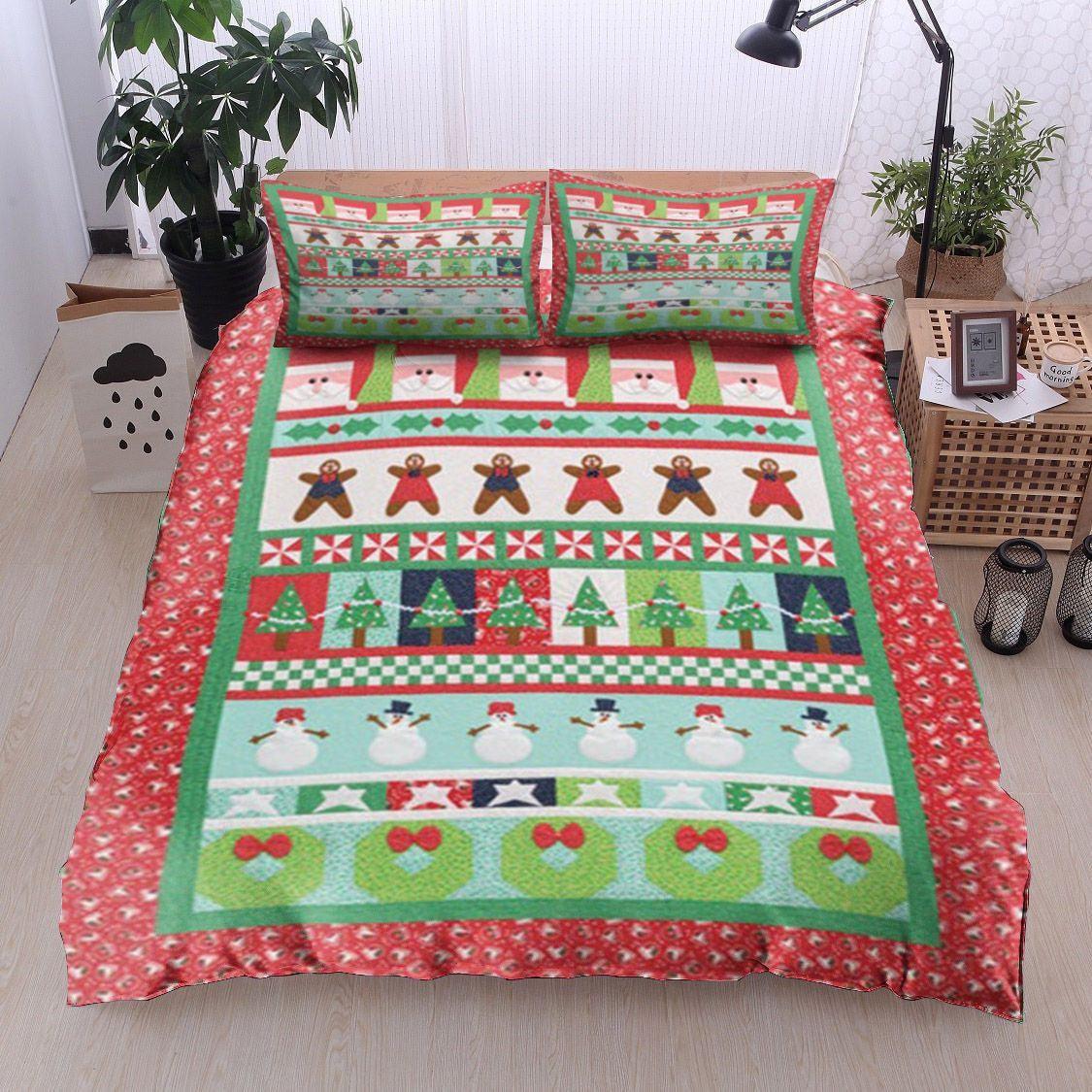Personalized 3-piece Duvet Cover Bedding Set Merry Christmas CL12120089MDB Bedding Sets
