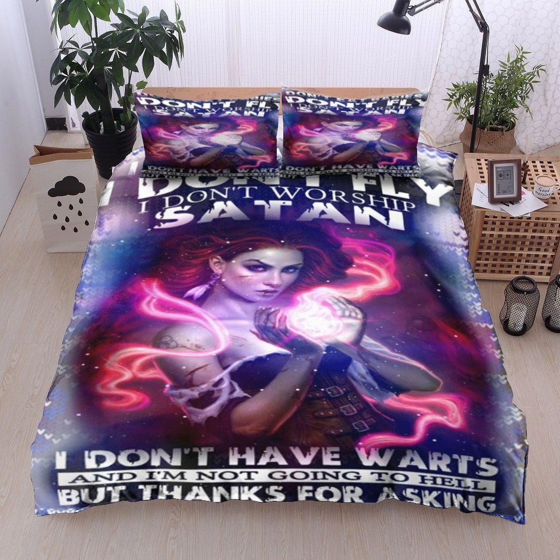 Personalized 3-piece Duvet Cover Bedding Set Witch Christmas CL12120168MDB Bedding Sets