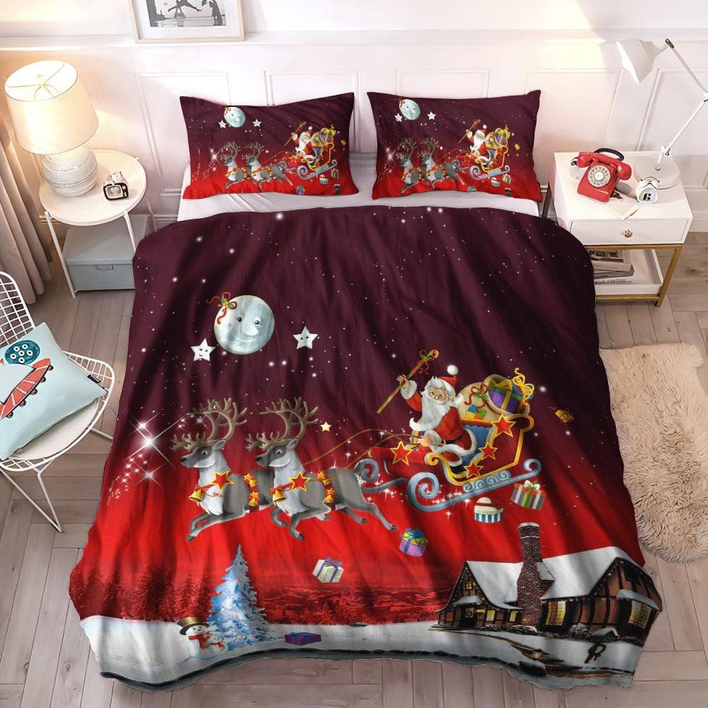Snowman Cozy Bedding Set, Christmas Decoration Bedding Set, Christmas Soft Duvet Cover Set, Christmas Bedding Sets, Gifts for Christmas