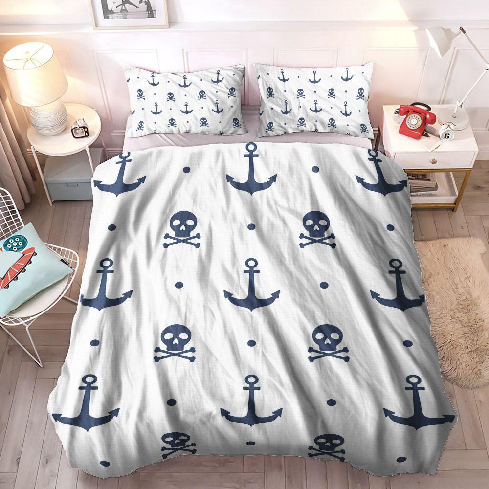 Anchor King Size Bedding Set, Anchor Ship Soft Duvet Cover Set, Anchor Bedding Sets, Gifts for Anchor