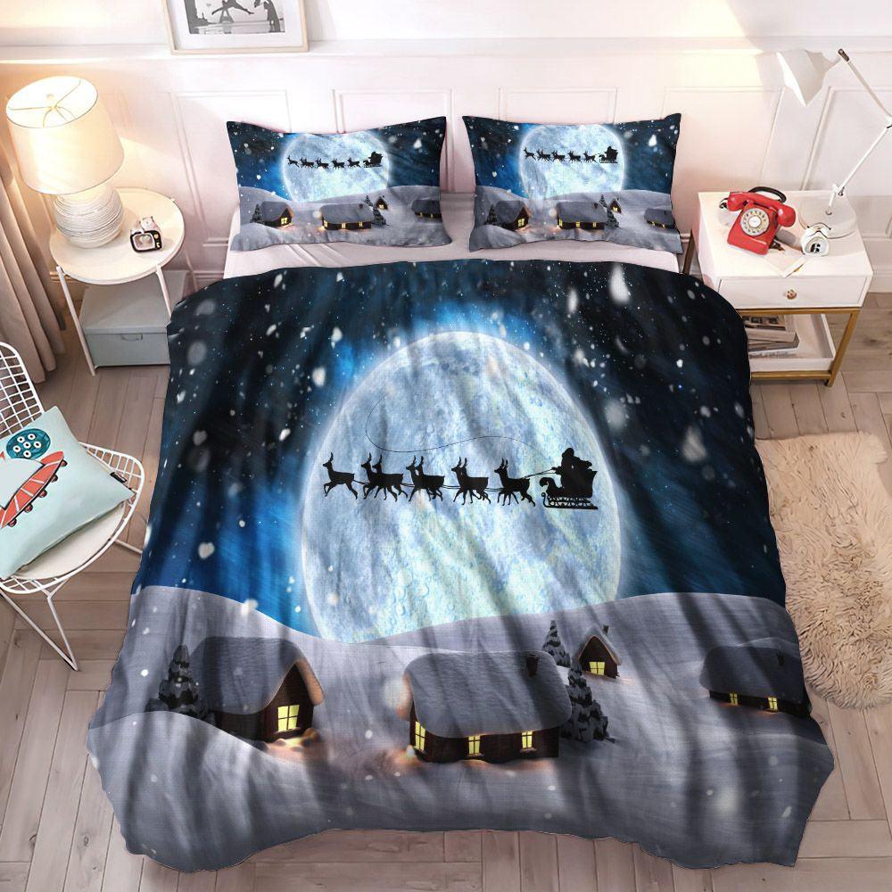 Personalized 3-piece Duvet Cover Bedding Set Christmas Decoration Queen Size Bedding Set, Christmas Bedding Set, Snowman Cozy Bedding Set, Christmas Bedding Sets, Gifts for Christmas