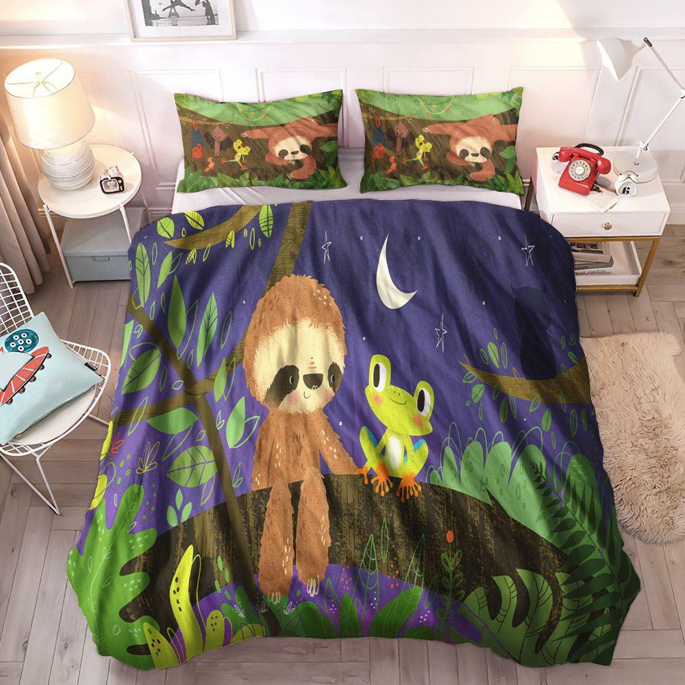 Funny Sleepy Bedding Set, Sloth Soft Duvet Cover Set, Sleepy Gift Cozy Bedding Set, Sloth Bedding Set Sleepy, Gifts for Sloth