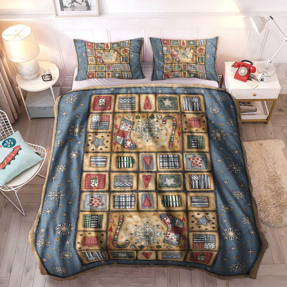Christmas Decoration Soft Duvet Cover Set, Christmas King Size Bedding Set, Snowman Bedding Set, Christmas Bedding Sets, Gifts for Christmas