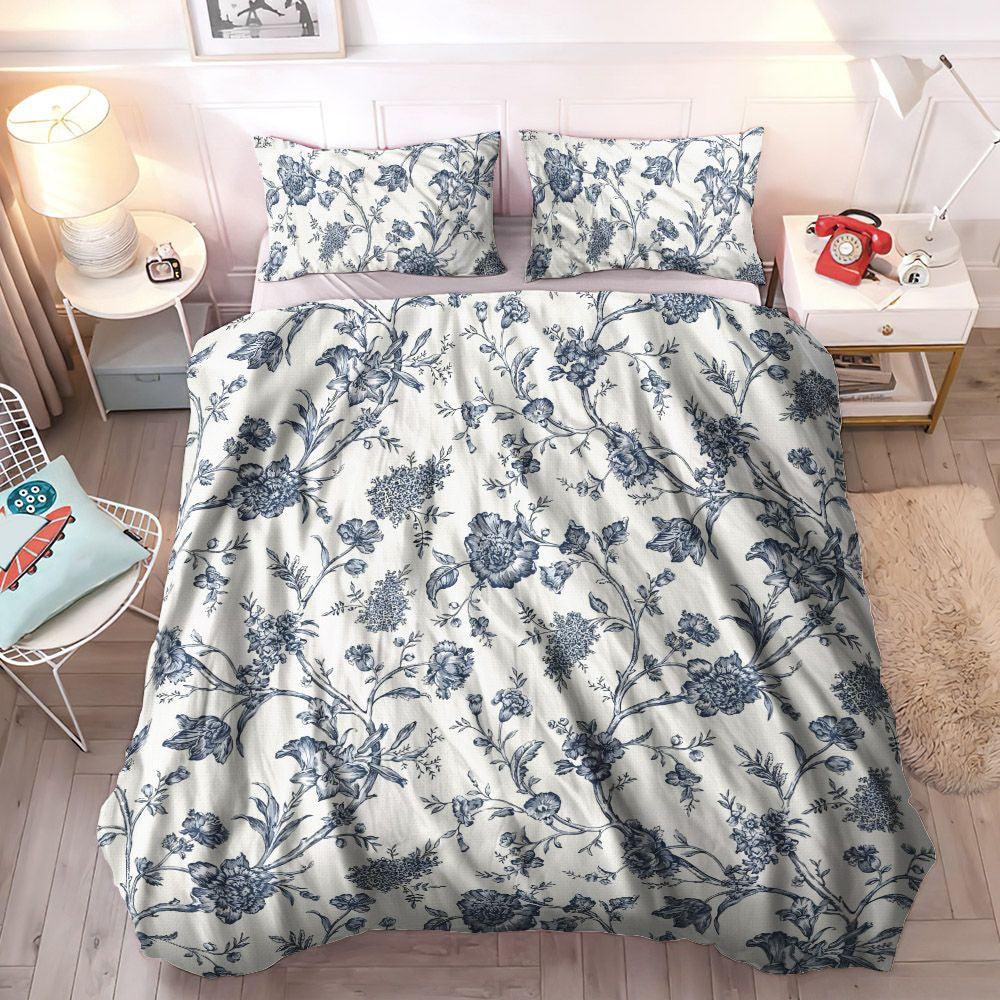 Bedding Set, Cozy Bedding Set, Soft Duvet Cover Set, King Size Bedding Set, Queen Size Bedding Set, Arcadia Blue Bedding Sets