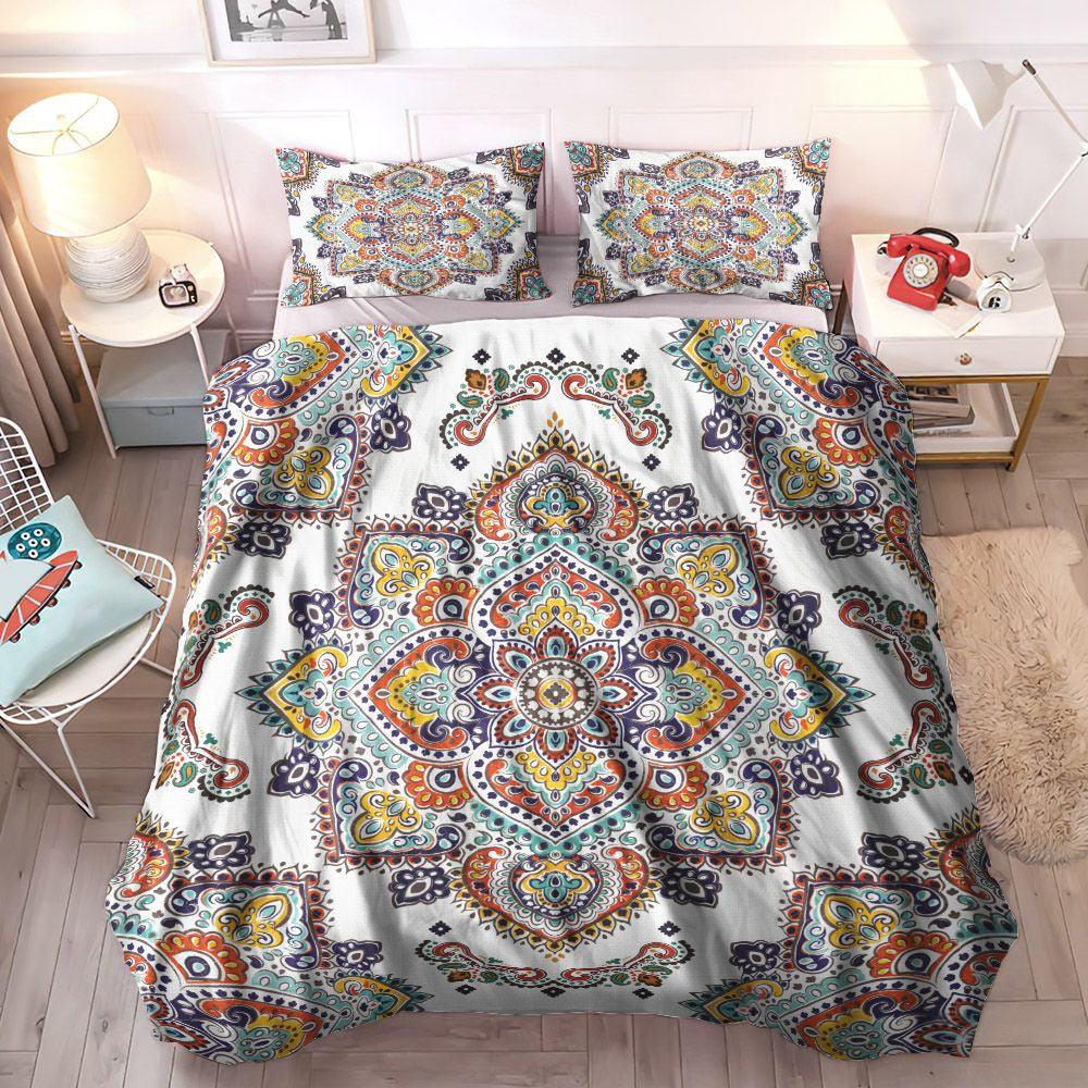Boho Bedding Set, Bohemian Cozy Bedding Set, Tribal Soft Duvet Cover Set, Bohemian Bedding Sets, Gifts for Bohemian