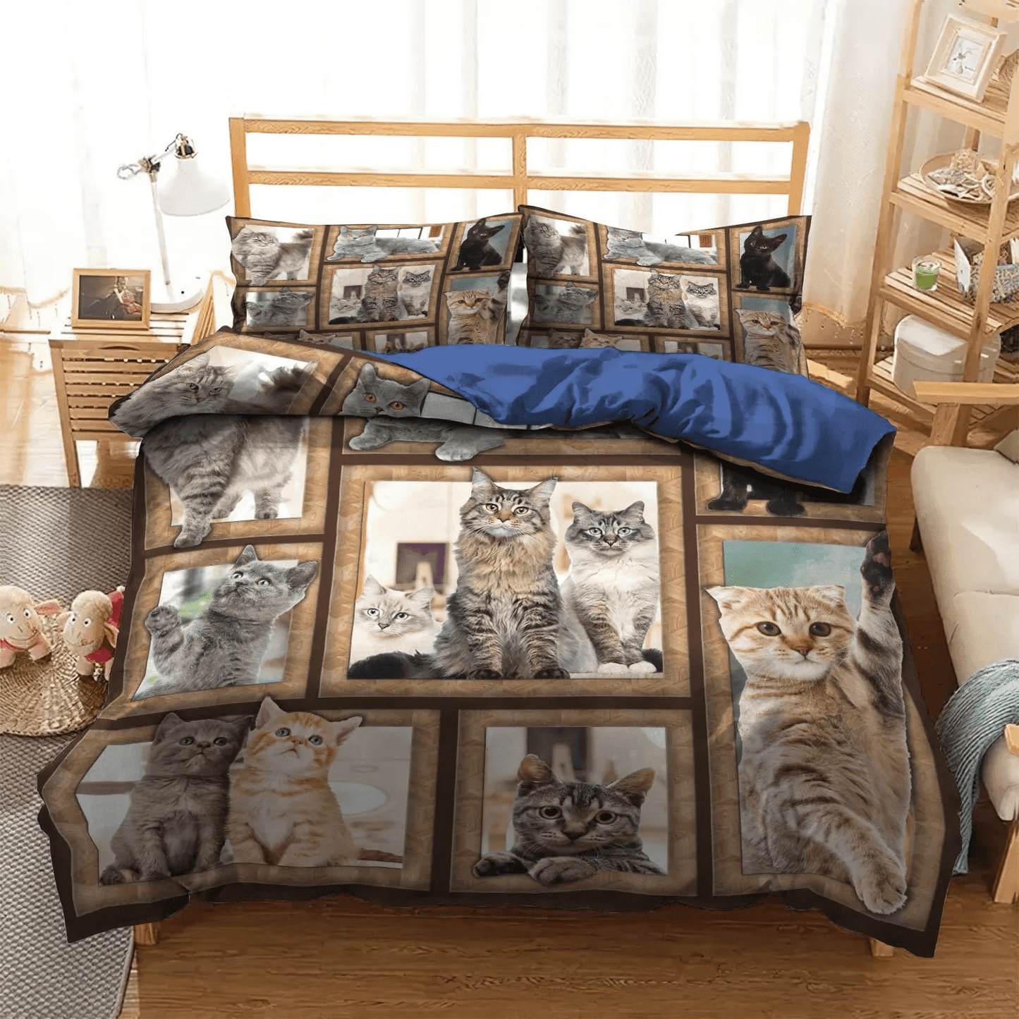 Cat Paw Queen Size Bedding Set, Cat Soft Duvet Cover Set, Cat Tracks King Size Bedding Set, Cat D Cats Bedding Set, Gifts for Cat