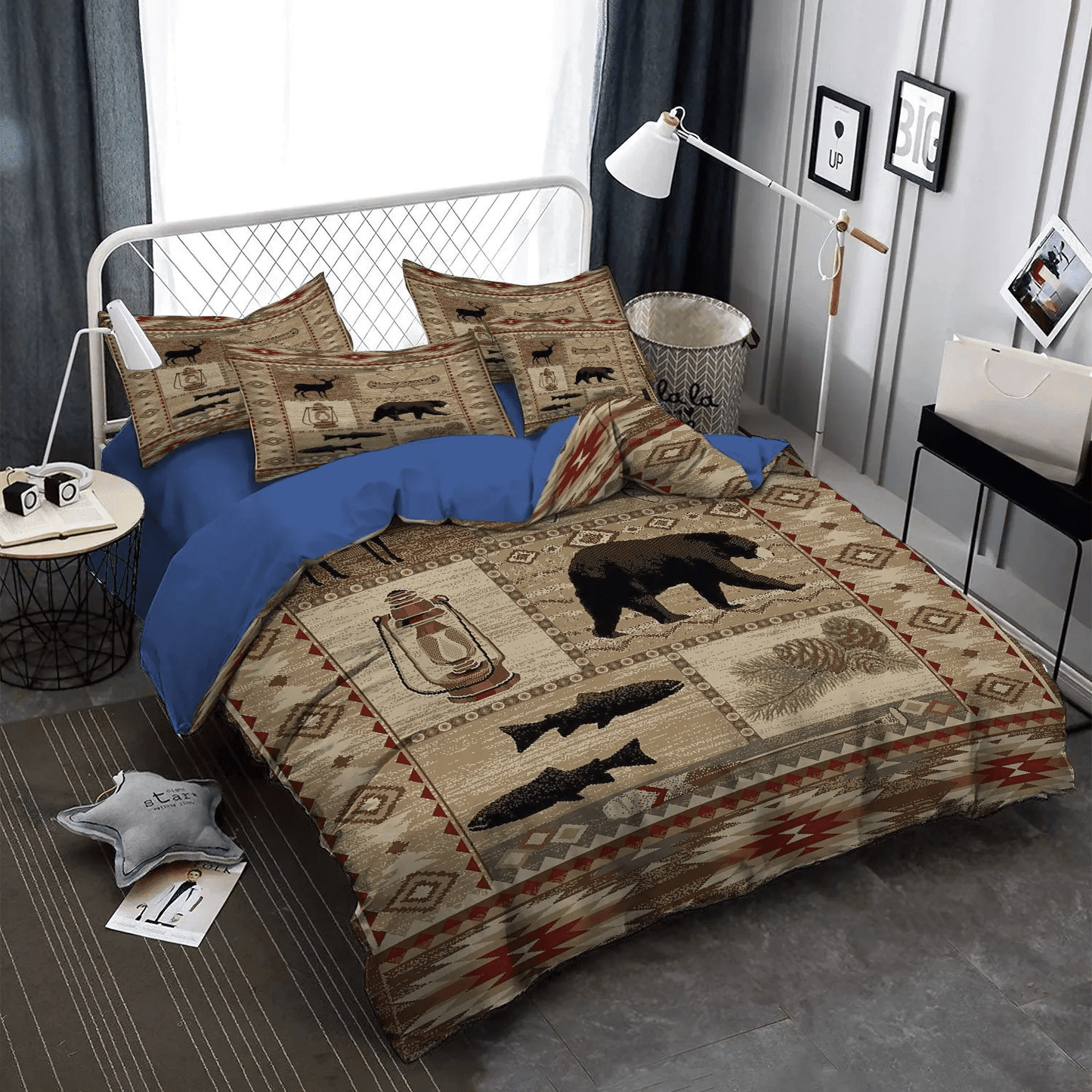 A Righteous Man Goes Hunting Bedding set, Hunting Soft Duvet Cover Set, Funny Hunting King Size Bedding Set, Hunting Bedding Set, Gifts for Hunting