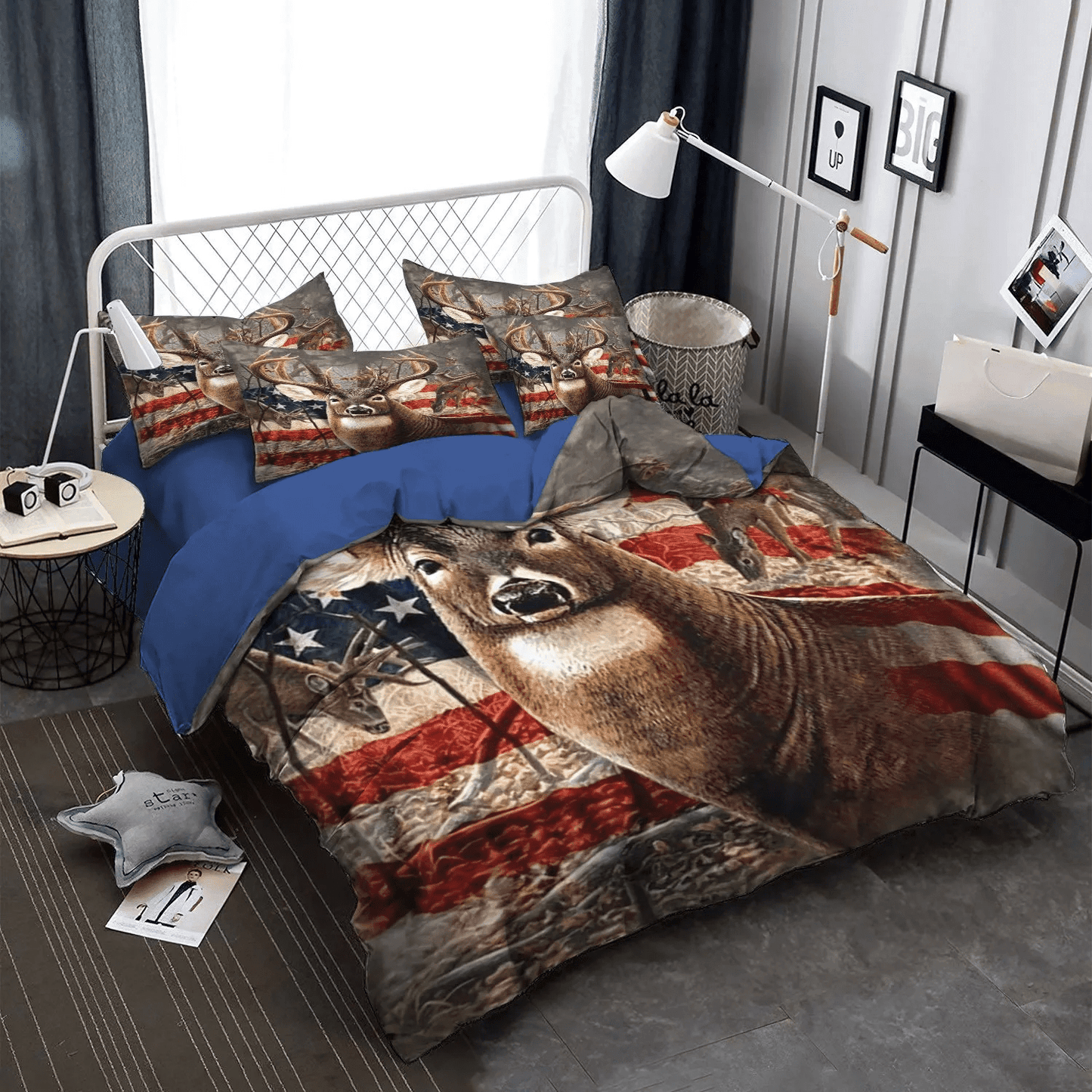 Personalized 3-piece Duvet Cover Bedding Set Funny Hunting Queen Size Bedding Set, Huntings Bedding set, Christmas Deer King Size Bedding Set, Deer Hunting Ver DNT Bedding Set, Gifts for Deer
