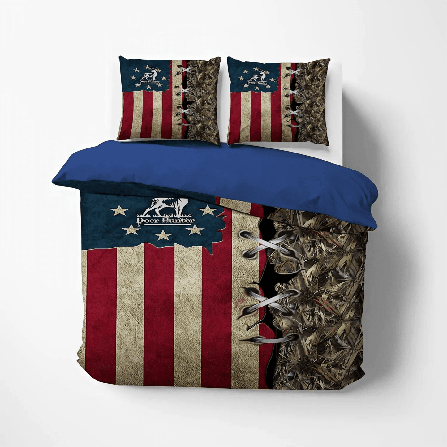 Hunting Soft Duvet Cover Set, Funny Hunting Bedding set, Christmas Deer King Size Bedding Set, Deer Hunting Bedding Set, Gifts for Hunting