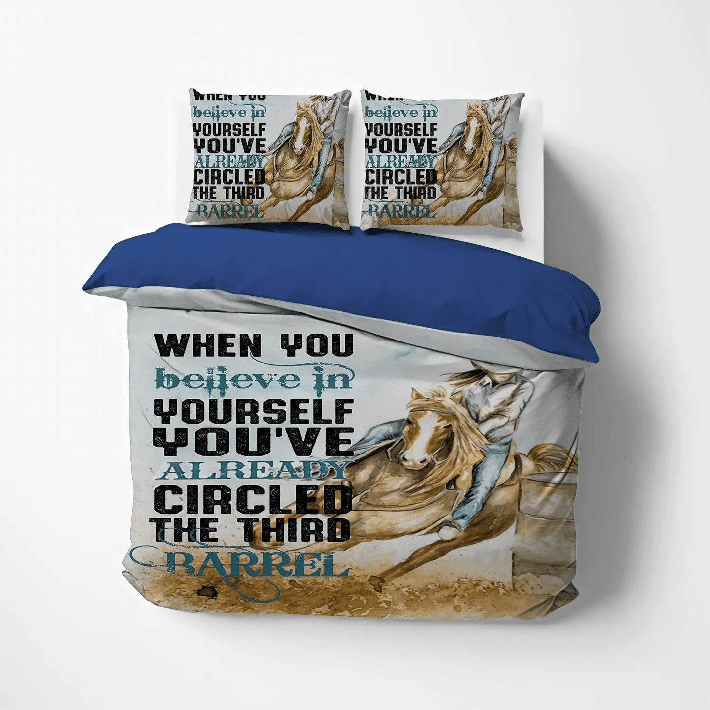 Abstract Horse Soft Duvet Cover Set, Western Style Cowgirl Bedding set, Horse Cowgirl LTTL Bedding Set, Gifts for Cowgirl