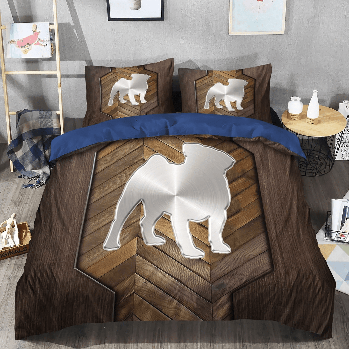 Cute Pug Soft Duvet Cover Set, Pug Queen Size Bedding Set, Funny Pug Dog Bedding set, Pug Lover King Size Bedding Set, Pug Bedding Set, Gifts for Pug