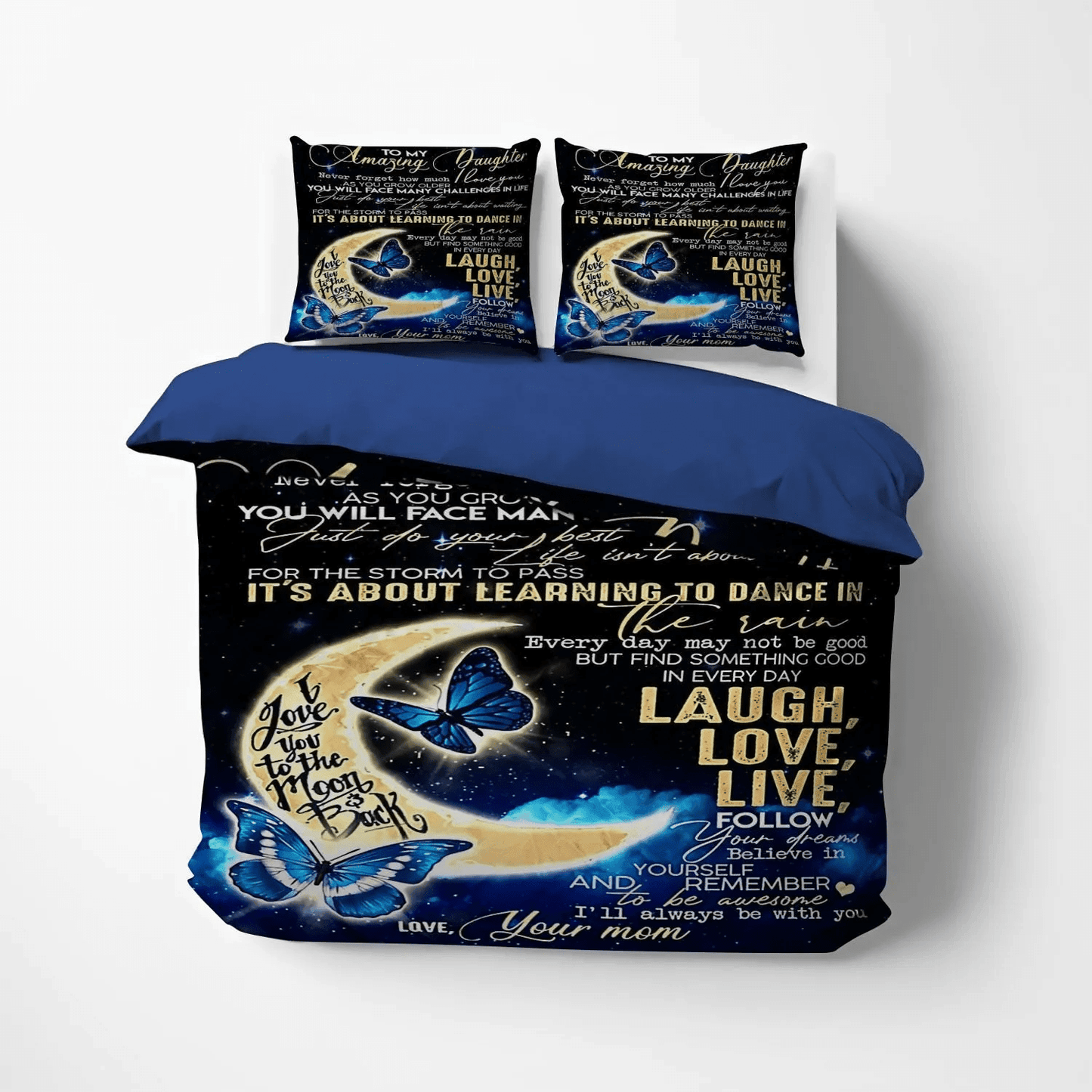 Daughters Soft Duvet Cover Set, Personalized Name To My Amazing Daughter Blanket Gift For Daughter Bedding Set, Gifts for Daughter