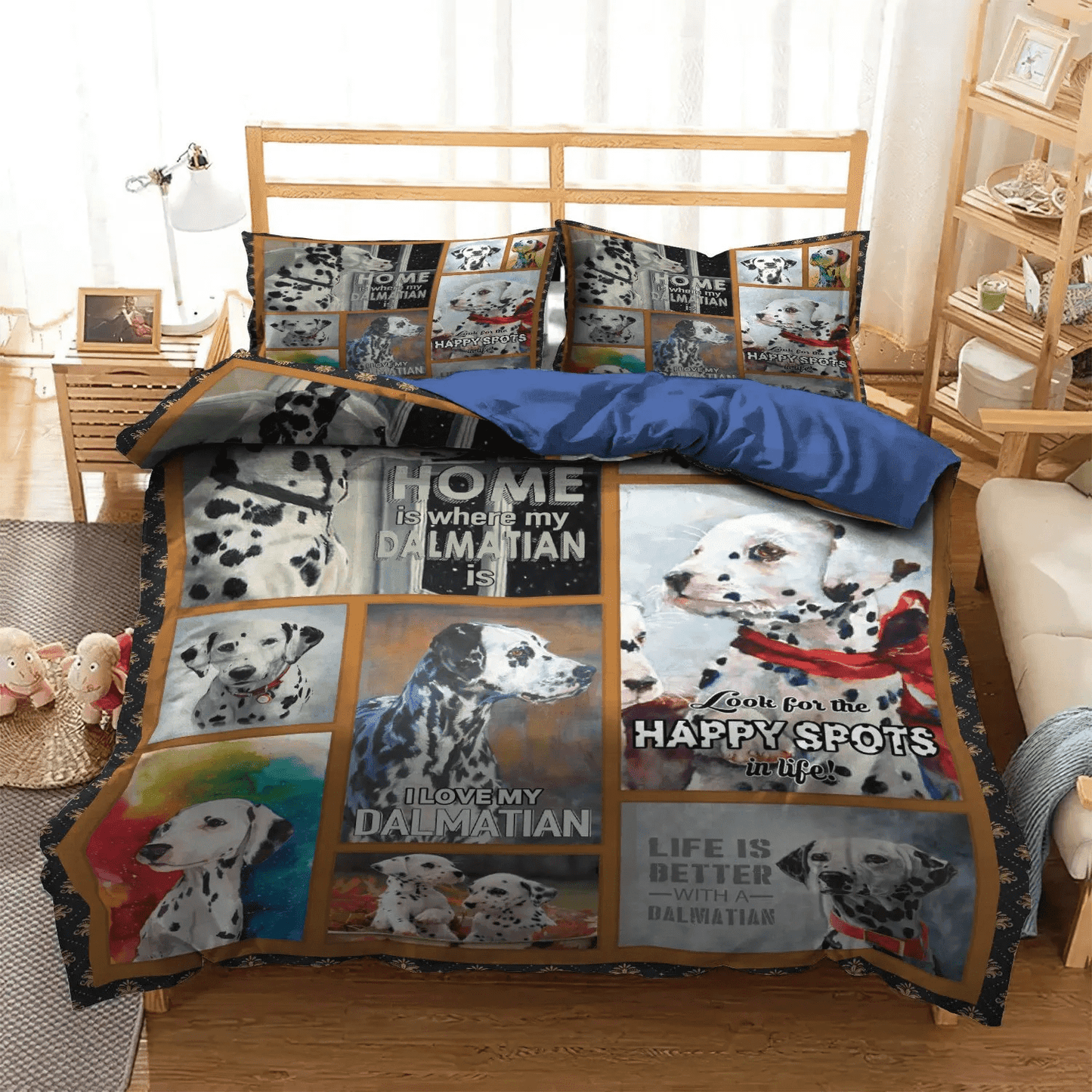 Dalmatian Mom Bedding set, Dalmatian Lover Soft Duvet Cover Set, Dalmatian King Size Bedding Set, Dalmatian Bedding Set, Gifts for Dalmatian