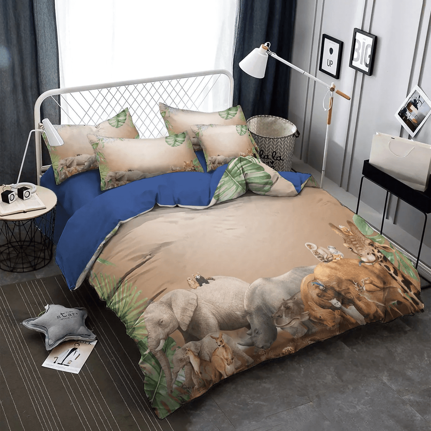 Merry Christmas Quotes Bedding set, Christmas Tree Soft Duvet Cover Set, Cat Christmas Night Bedding Set, Gifts for Cat