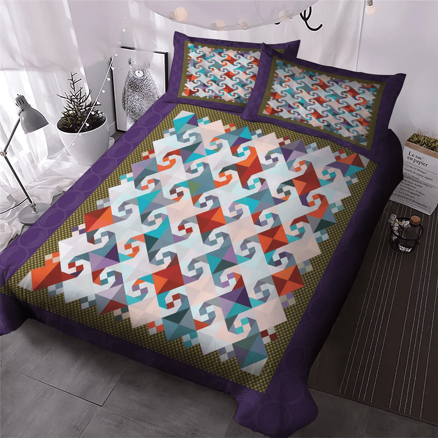 Arizona Hiking Trails Soft Duvet Cover Set, Snails King Size Bedding Set, Slime Queen Size Bedding Set, Snail Trail Bedding Set, Gifts for Trail