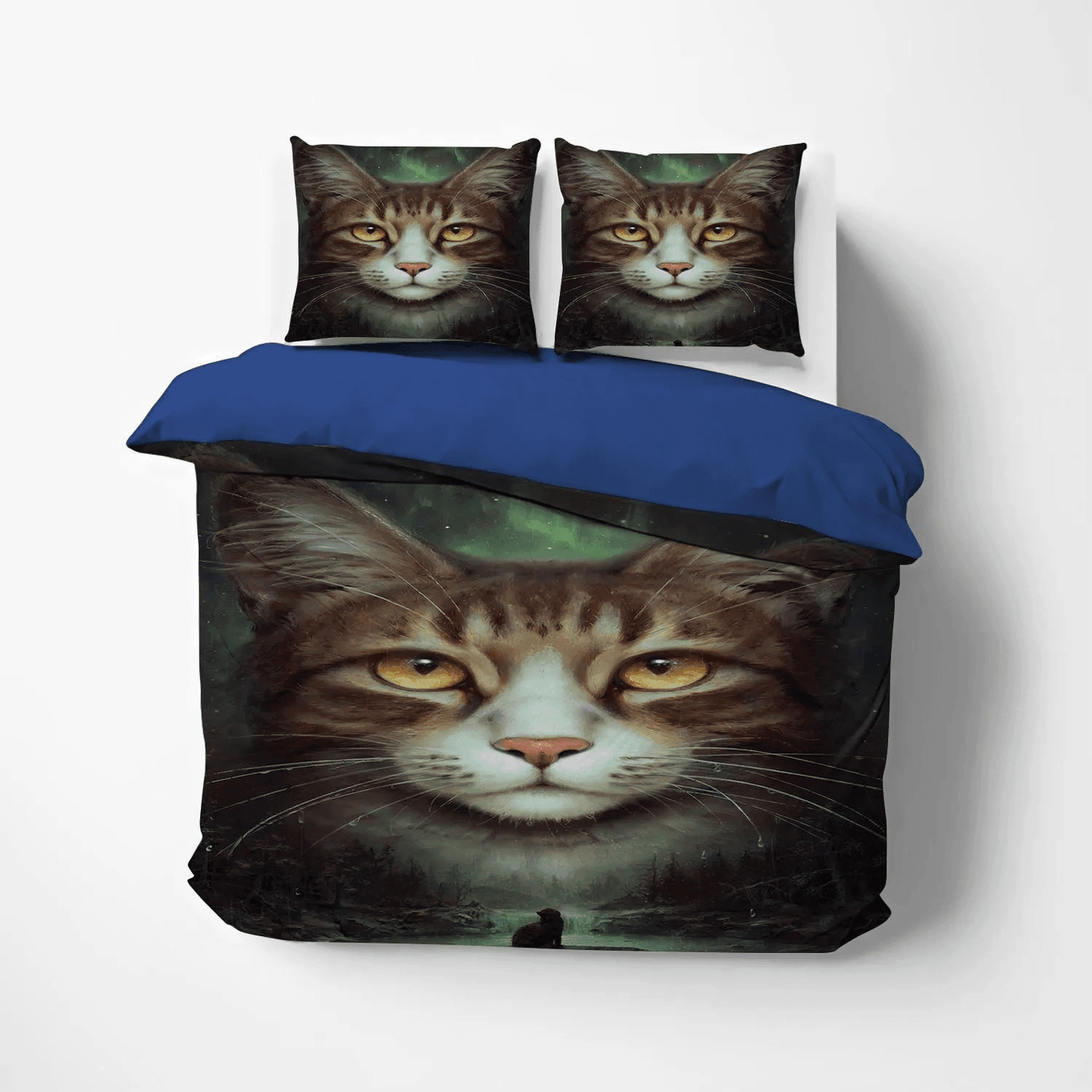 Cat Soft Duvet Cover Set, Cat Tracks King Size Bedding Set, Cat Paw Bedding set, Cat Bedding Set, Gifts for Cat