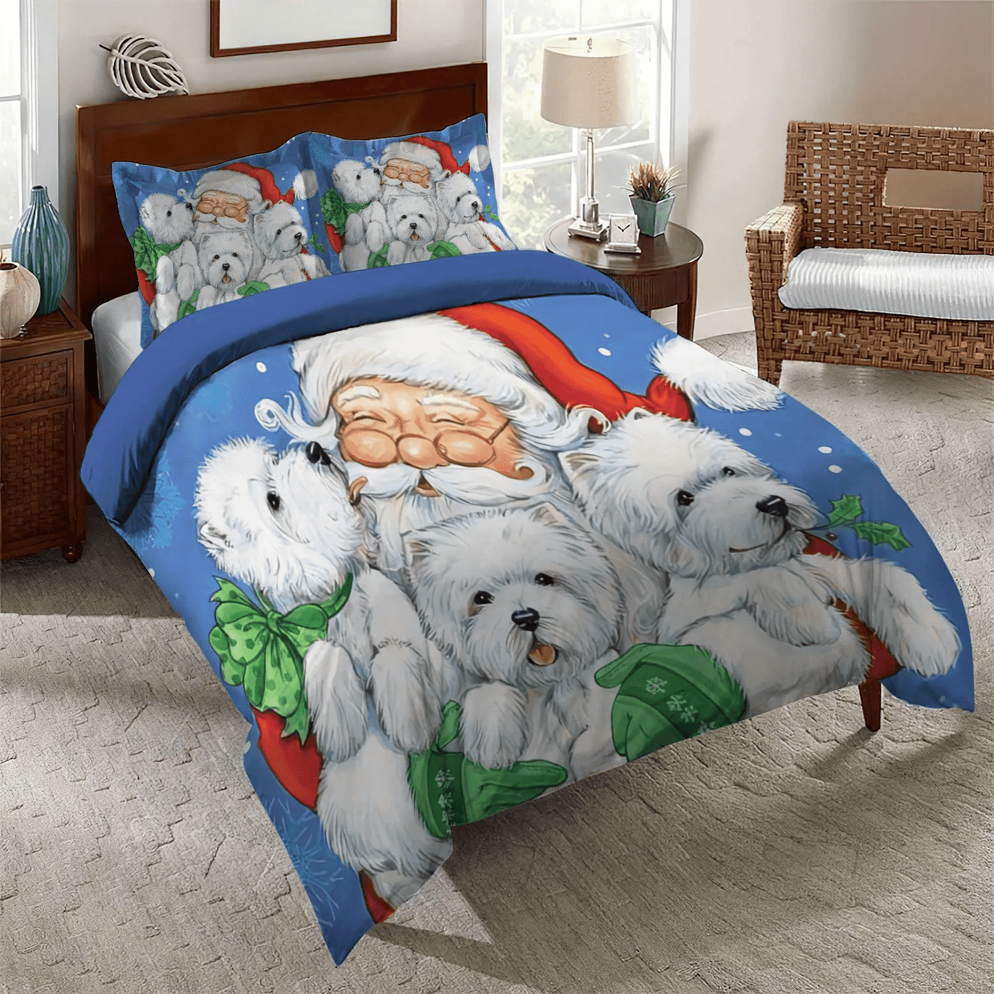 Adorable Miniature Schnauzer Soft Duvet Cover Set, Miniature Schnauzer Mom Bedding set, Miniature Schnauzer Bedding Set, Gifts for Miniature Schnauzer