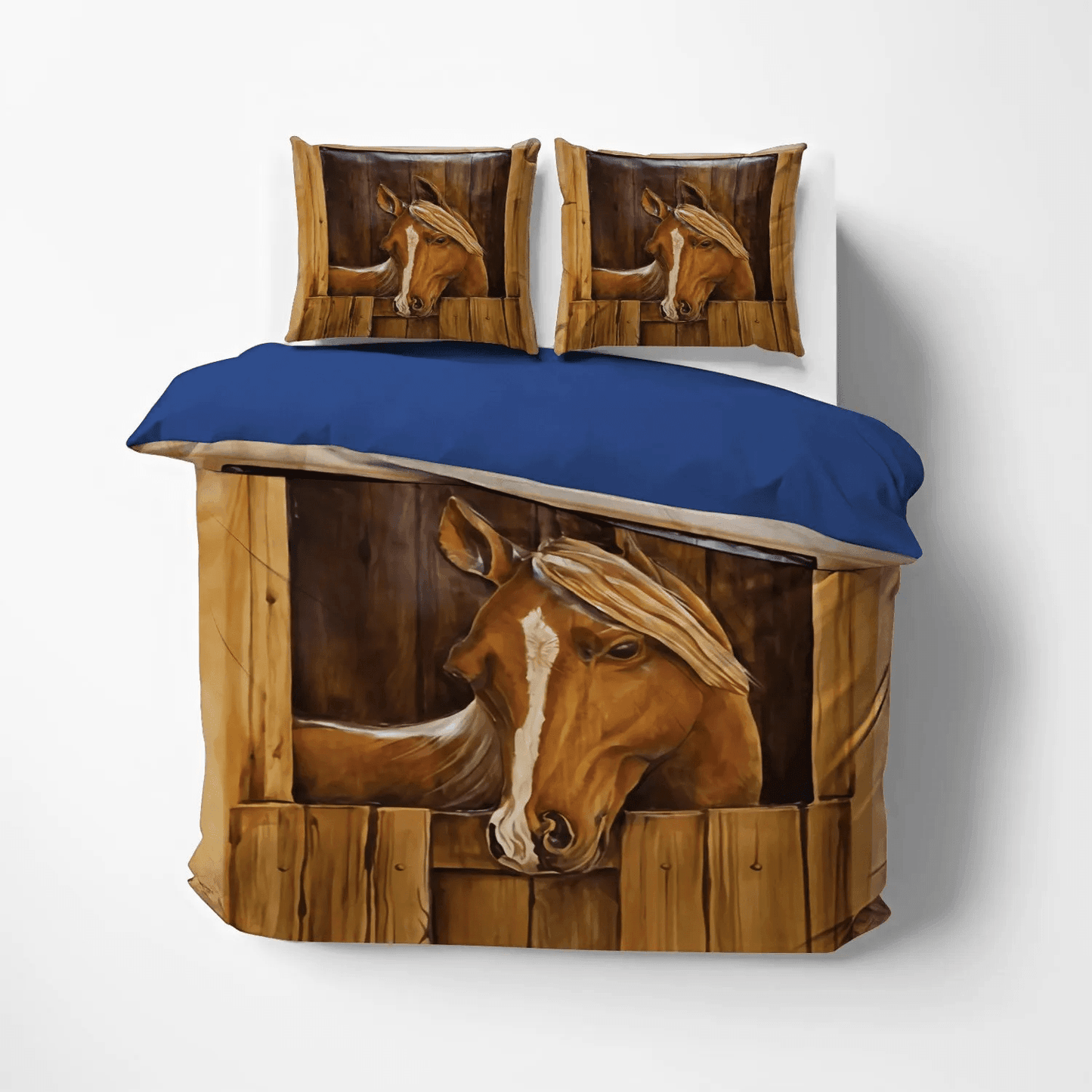 Abstract Horse Soft Duvet Cover Set, Horse In Motion Queen Size Bedding Set, Galloping Horse King Size Bedding Set, Horse Bedding Set, Gifts for Horse