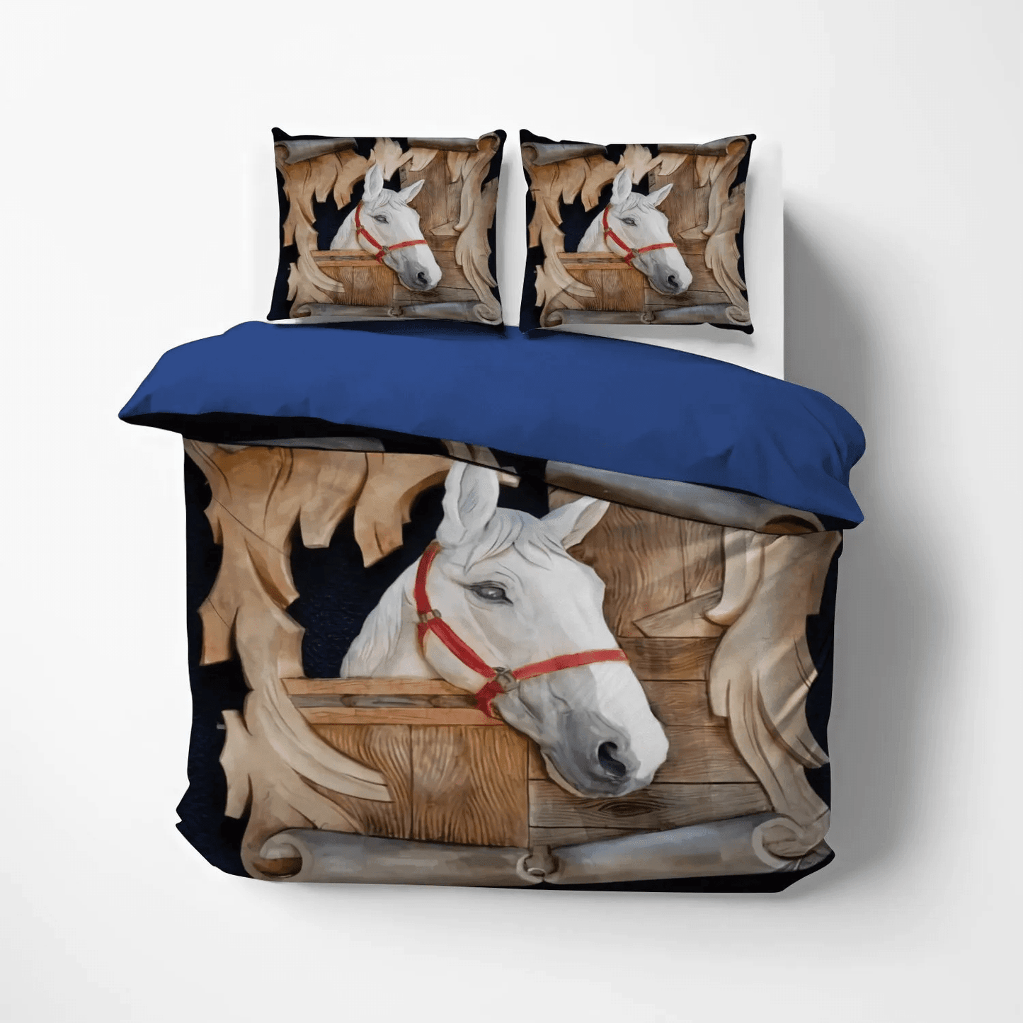 Abstract Horse Bedding set, Horse In Motion King Size Bedding Set, Horse Soft Duvet Cover Set, Horse Bedding Set, Gifts for Horse