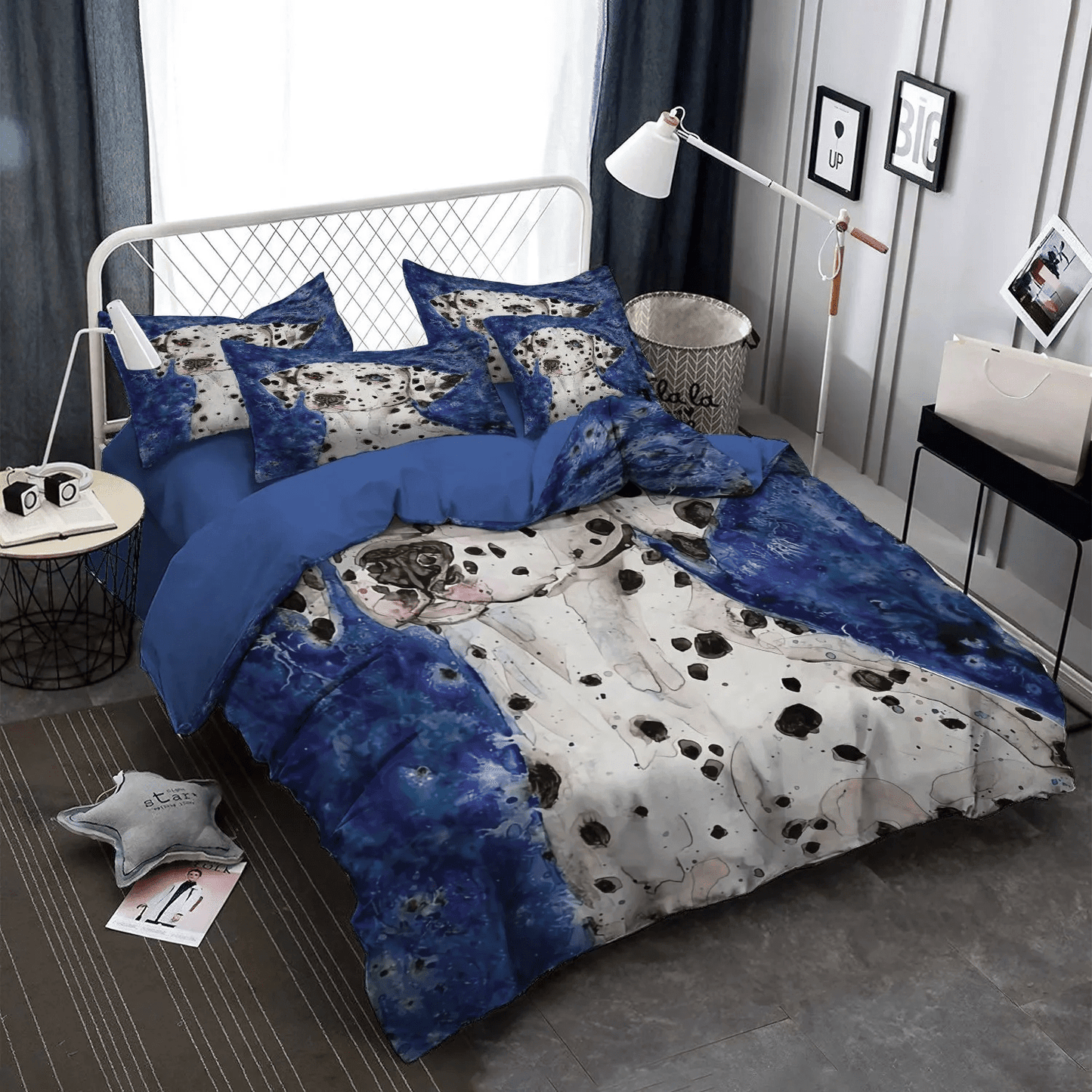 Dalmatian Mom Soft Duvet Cover Set, Dalmatians Because People Suck Queen Size Bedding Set, Dalmatian Bedding Set, Gifts for Dalmatian