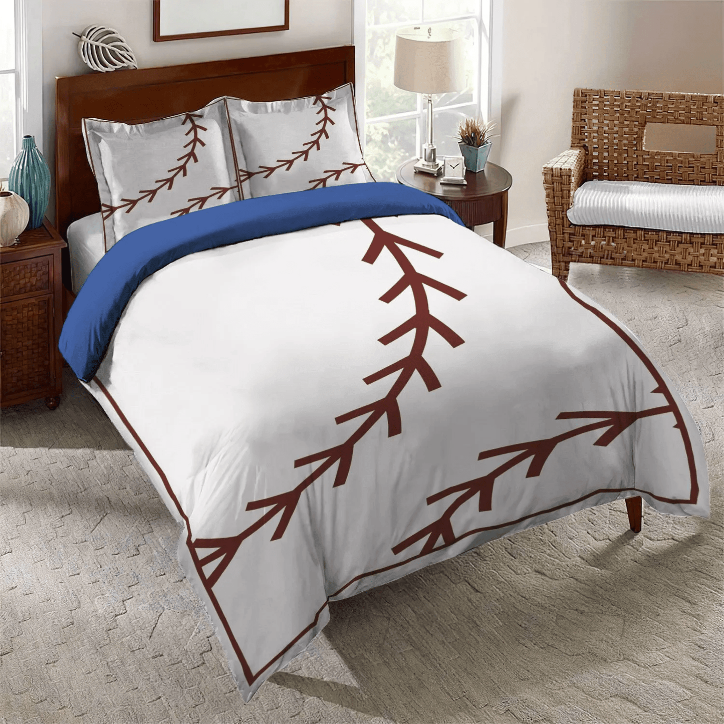 Baseball Soft Duvet Cover Set, Hey Batter Batter Baseball Baseball Mom Queen Size Bedding Set, Baseball Bedding Set, Gifts for Baseball