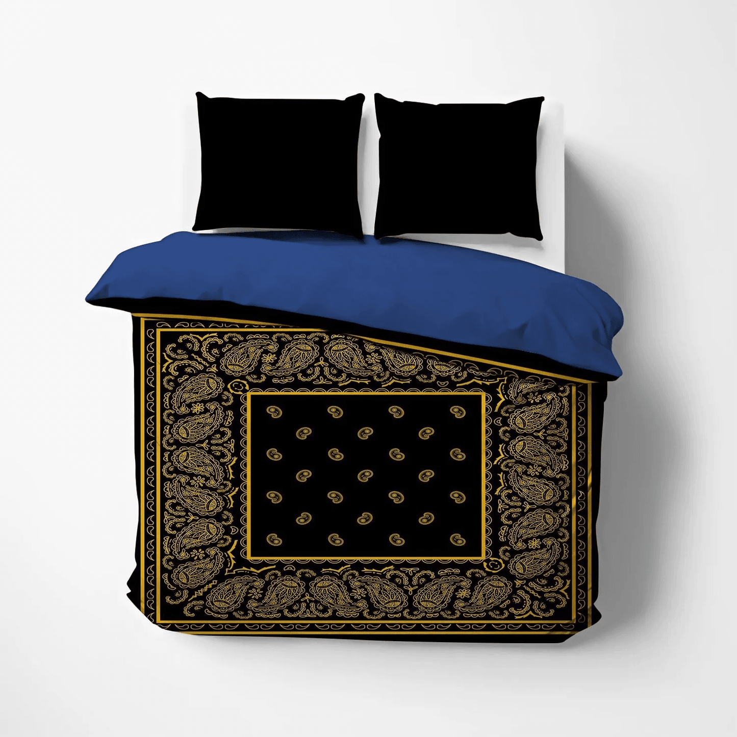 Bandana Bedding set, Funny Gold Panning King Size Bedding Set, Horse Bandana Soft Duvet Cover Set, Black Gold Bandana LTTL Bedding Set, Gifts for Gold