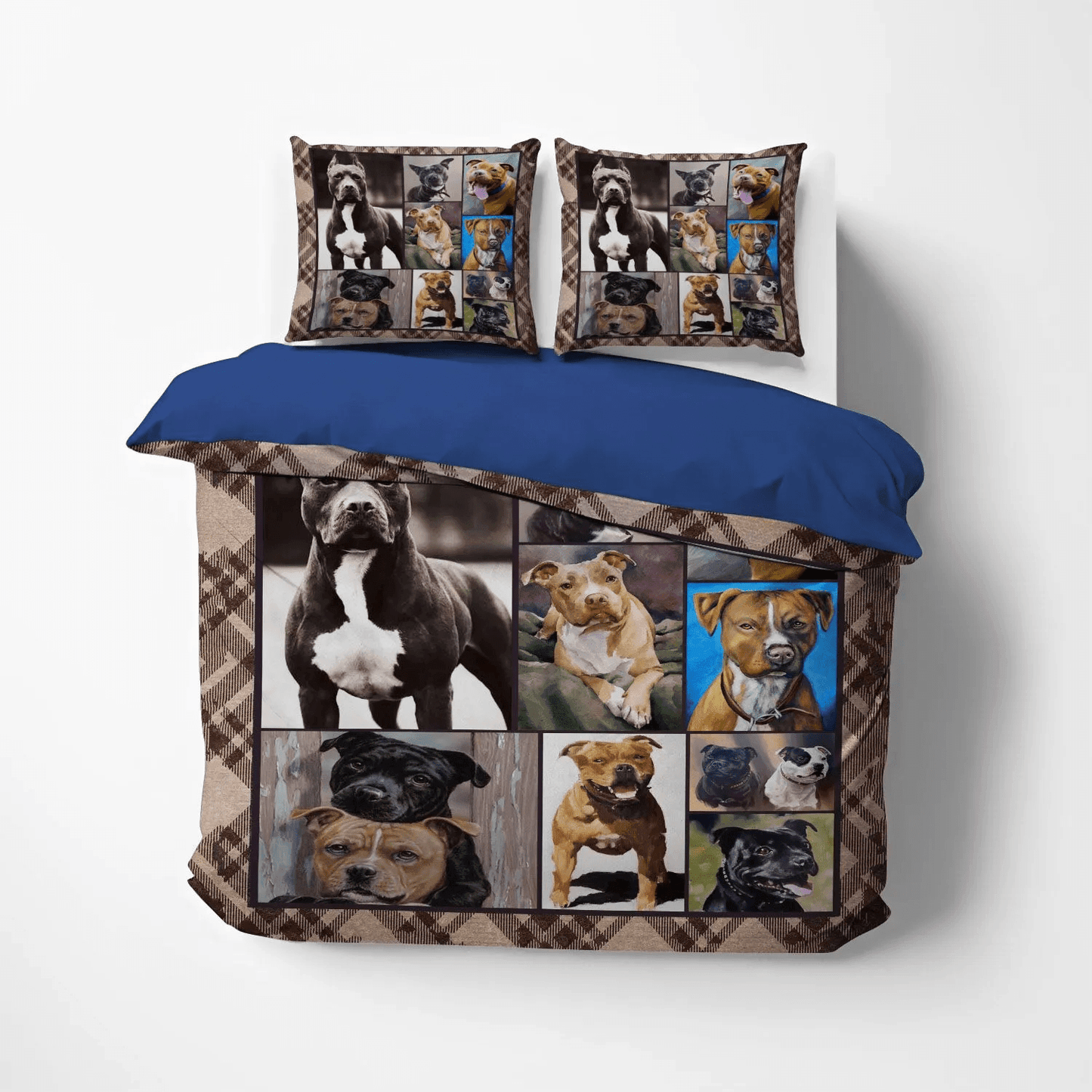 American Soft Duvet Cover Set, Pitbull Dog King Size Bedding Set, Pitbull Queen Size Bedding Set, American Pitbull Bedding Set, Gifts for American