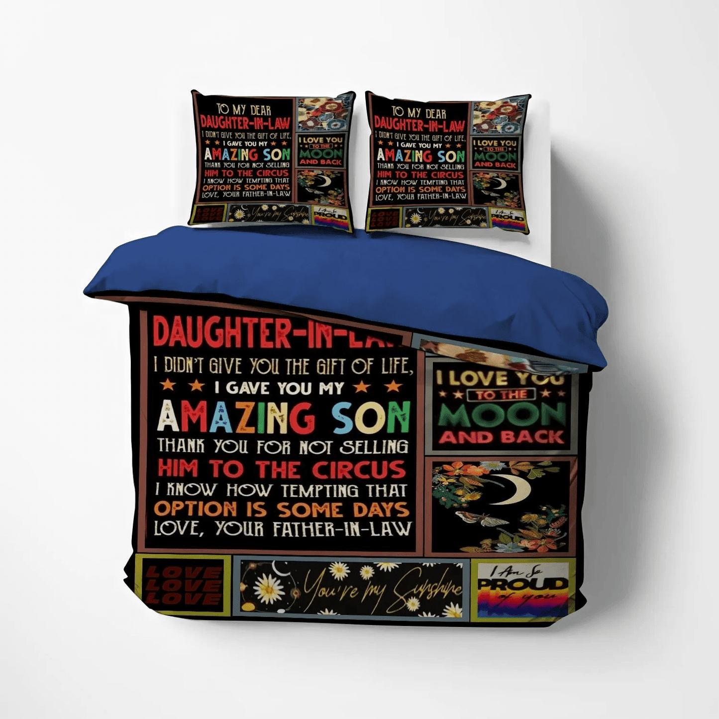 Daughters Queen Size Bedding Set, Daughter Soft Duvet Cover Set, Parenting Bedding set, To My Dear Daughter In Law Bedding Set, Gifts for Daughter
