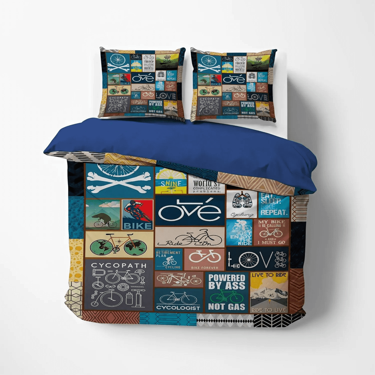 Bicycling Bedding set | King Size Bedding Set | Queen Size Bedding Set | Soft Duvet Cover Set