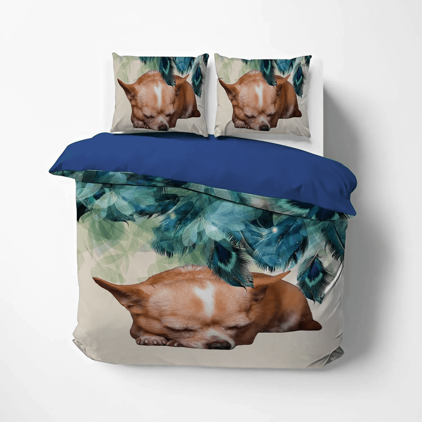 Chihuahua Dog Lover Soft Duvet Cover Set, Chihuahua Stalker King Size Bedding Set, Chihuahua Dream Of You LTTL Bedding Set, Gifts for Chihuahua