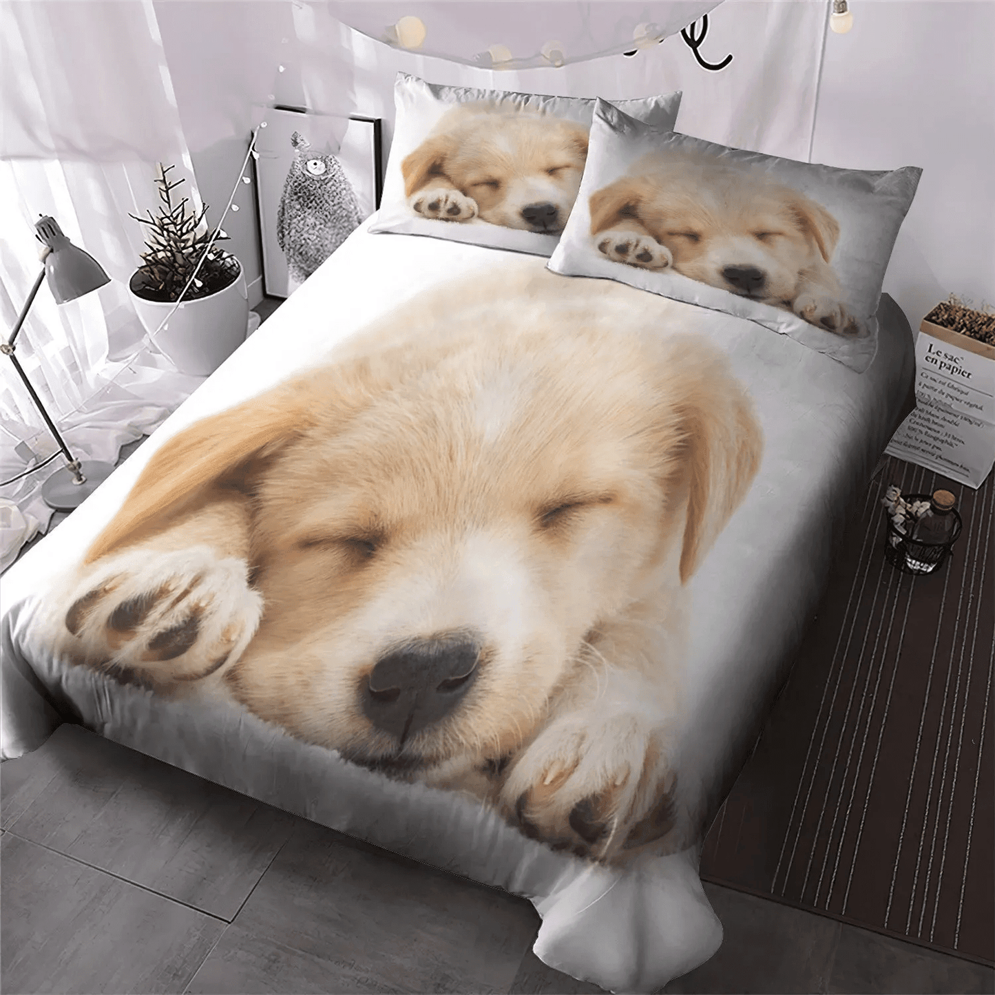 Chibi Dog Chibi Dog Chibi Dog Chibi Dog King Size Bedding Set, Dog Soft Duvet Cover Set, Doggo Bedding set, Dog DKN Bedding Set, Gifts for Dog